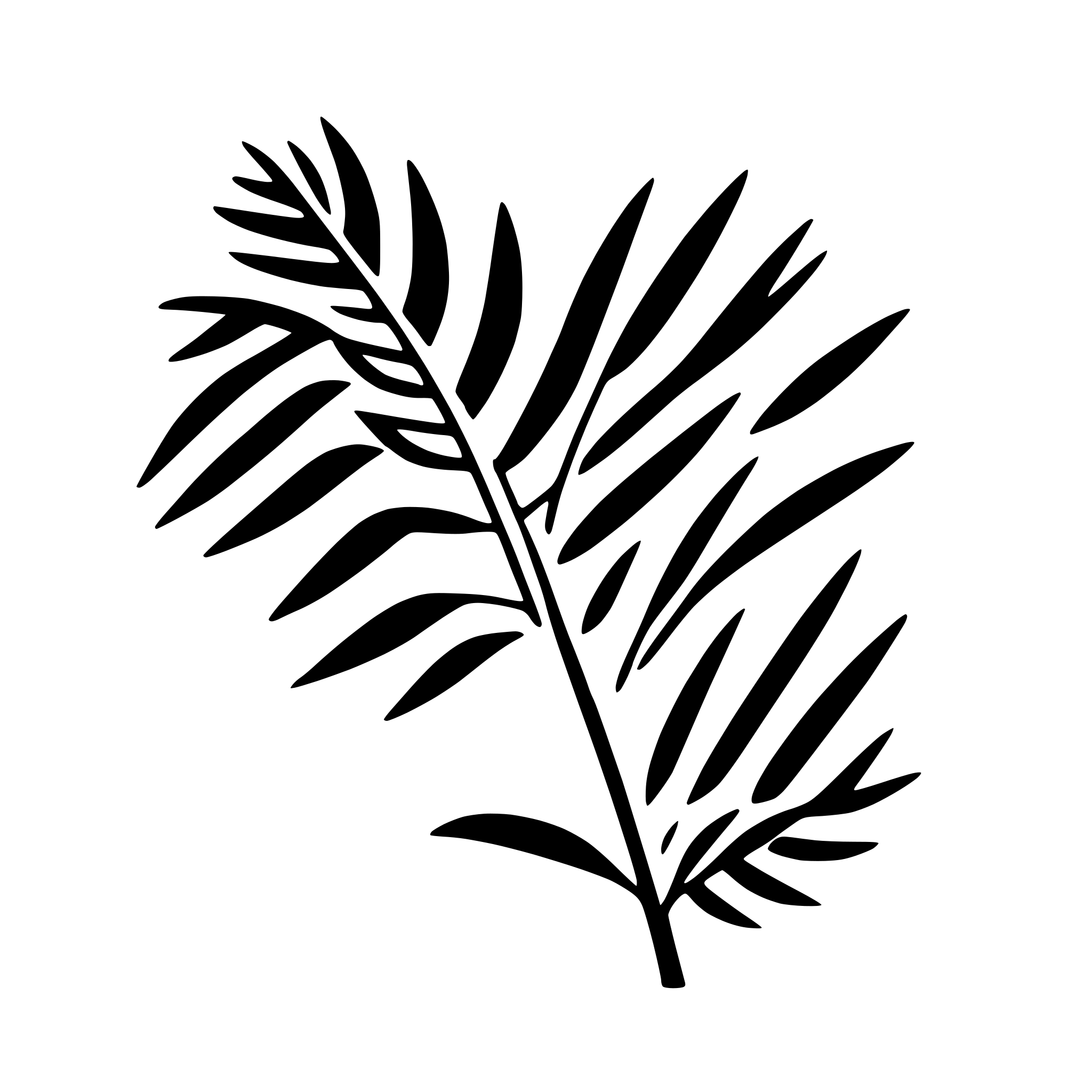 AI-generated SVG of a palm branches
