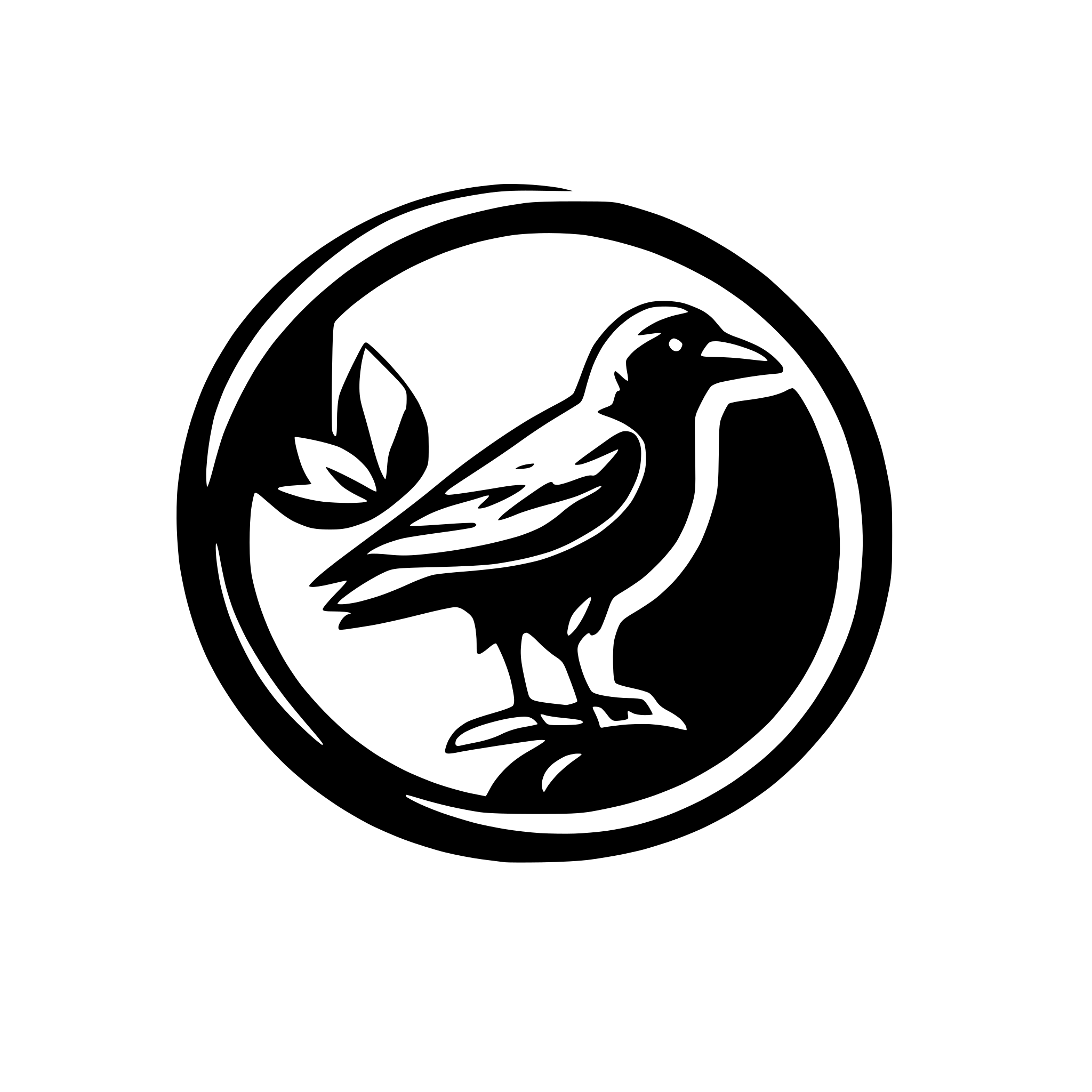 AI-generated SVG of 'Crow Silhouette. No detail.'