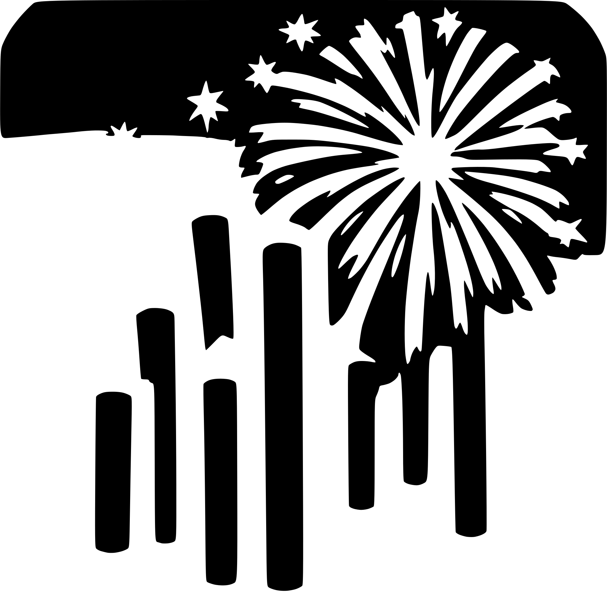 AI-generated SVG of a fireworks