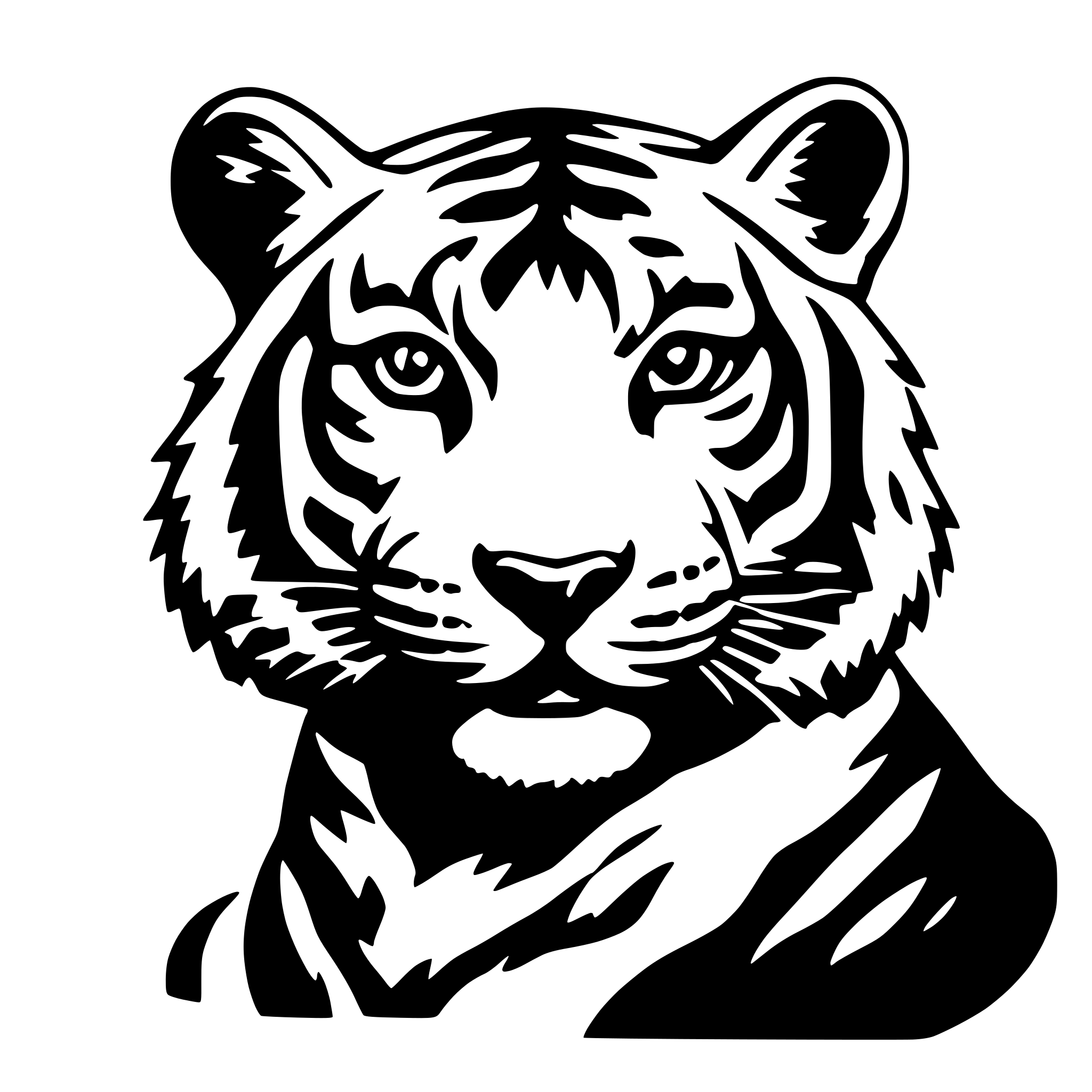 AI-generated SVG of 'tiger'
