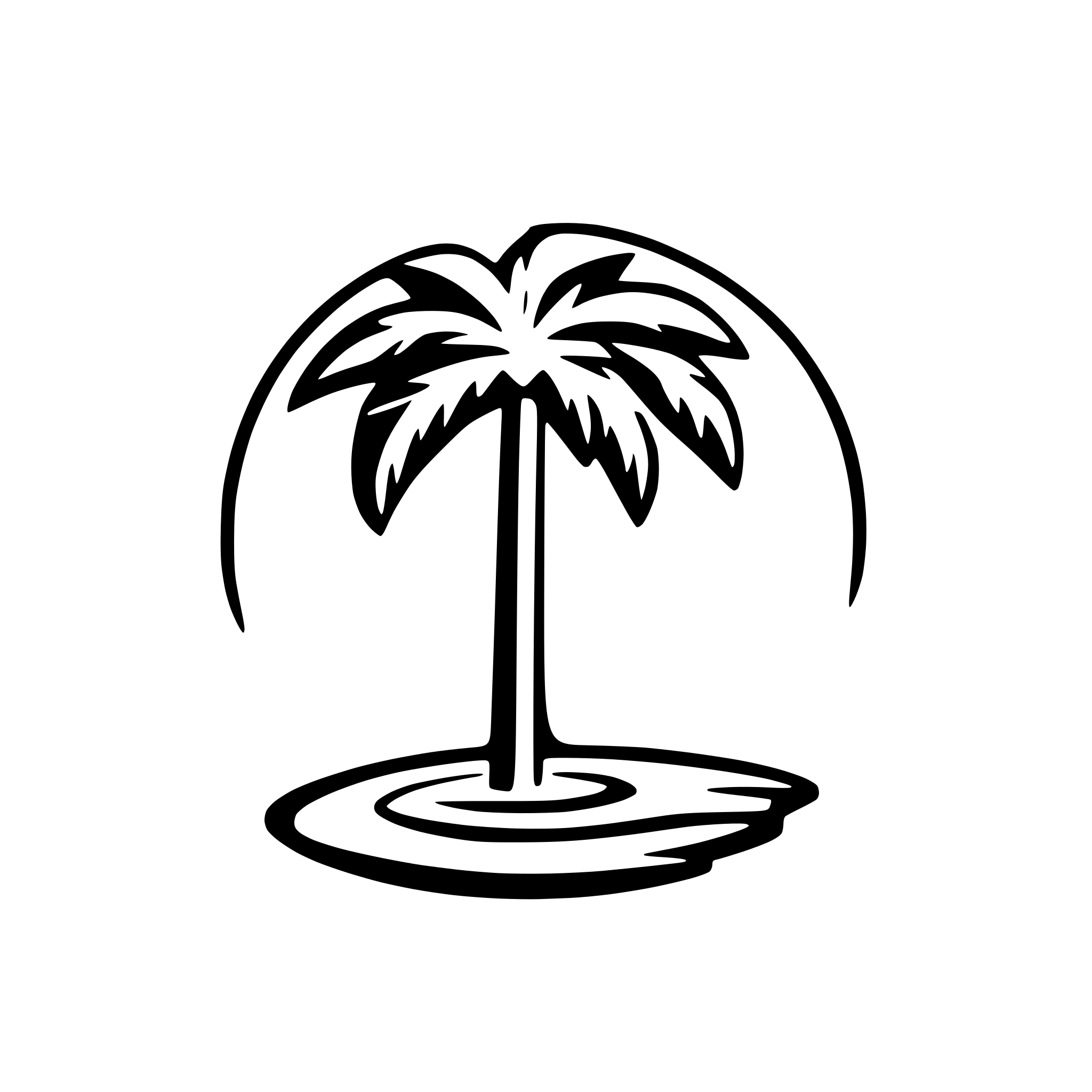 AI-generated SVG of a simple palm tree