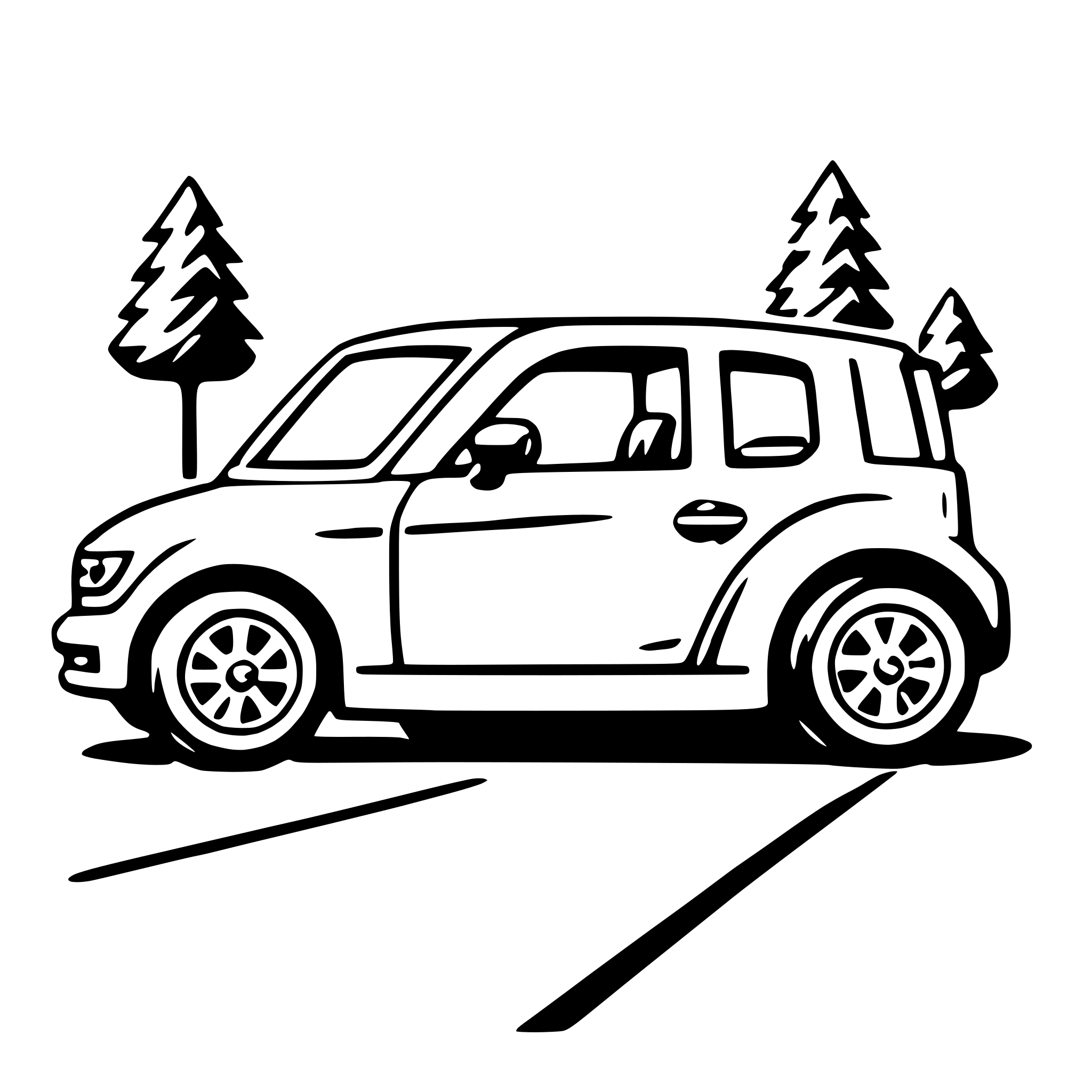 AI-generated SVG of a electric car