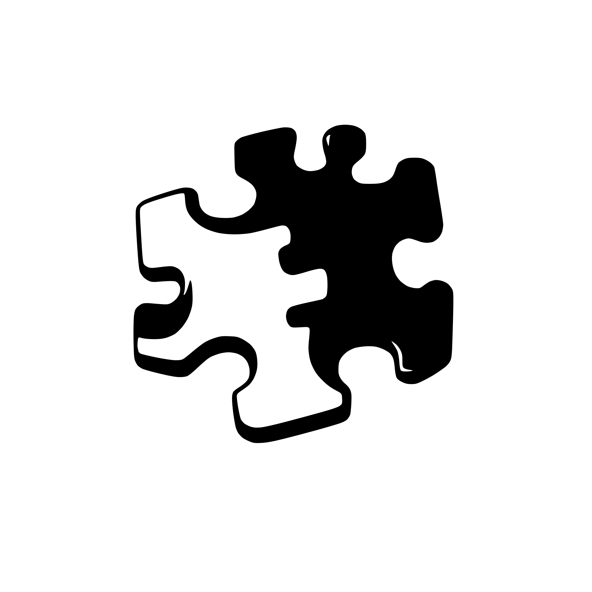 AI-generated SVG of a minimalist puzzle piece shape