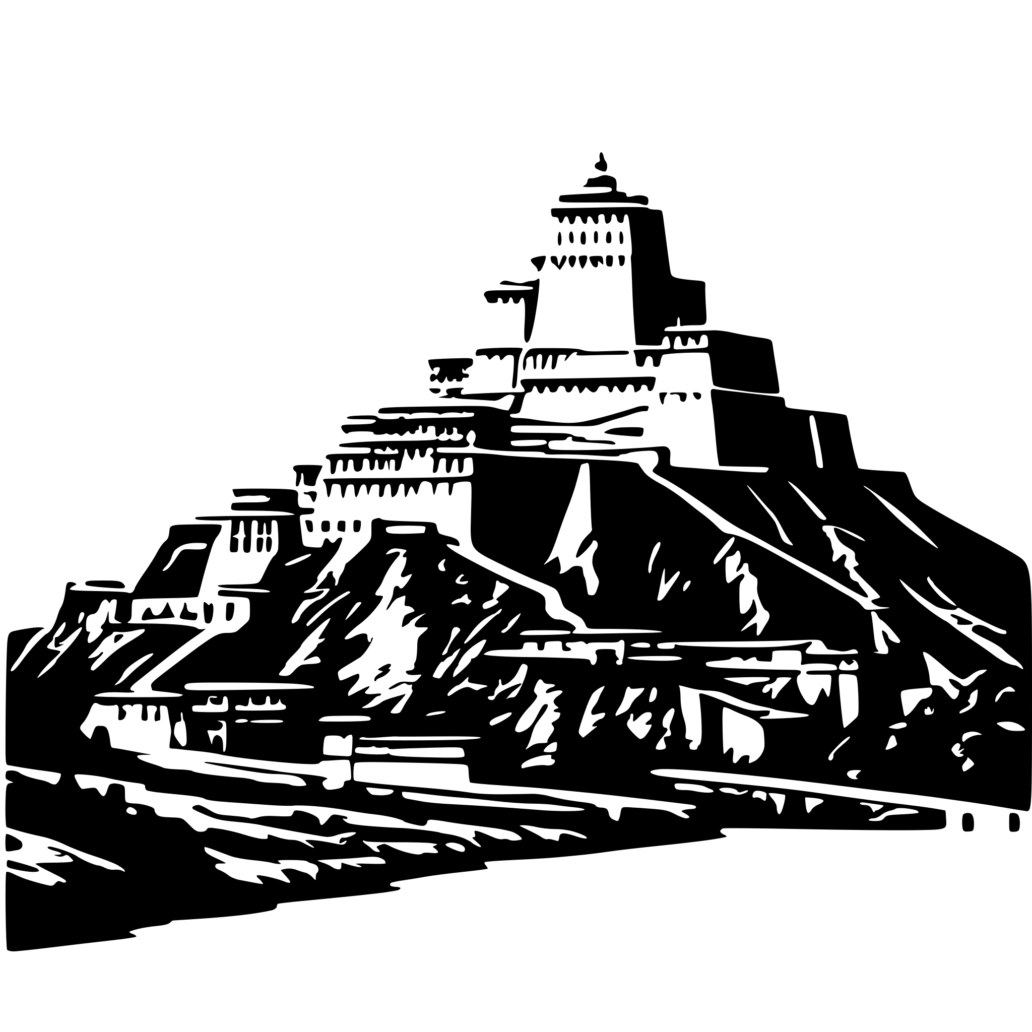 AI-generated SVG of 'potala palace lhasa'