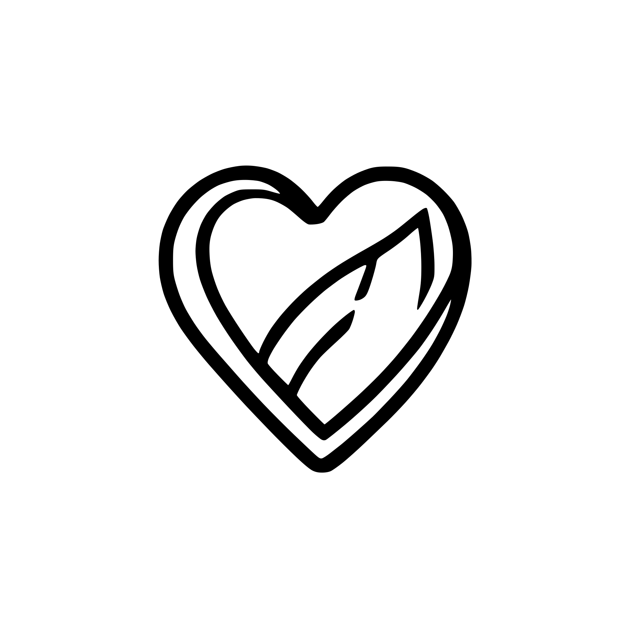 AI-generated SVG of 'handrawn heart only outline'
