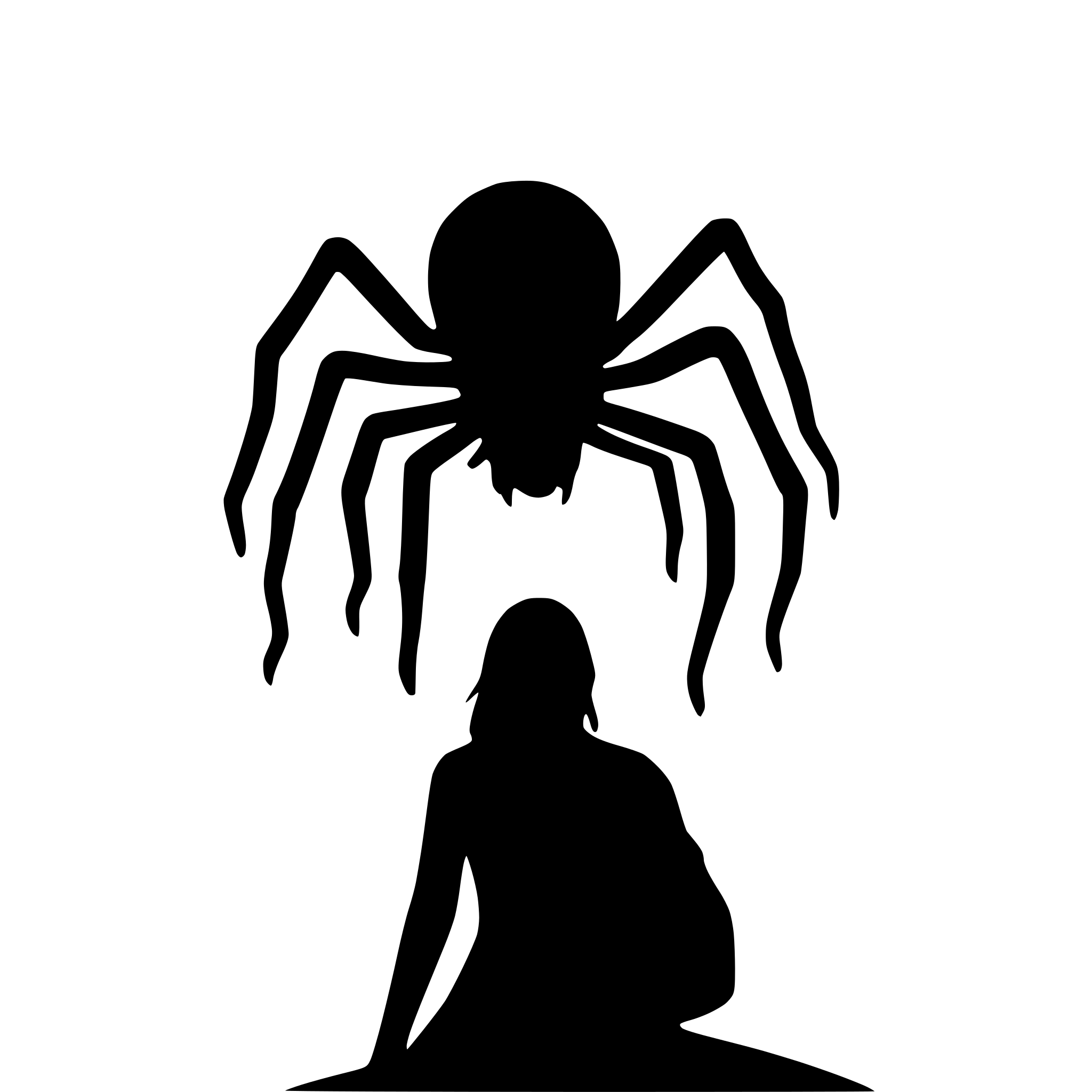 AI-generated SVG of a A giant spider with a person in its fangs AI-generated SVG of a A giant spider with a person in its fangs