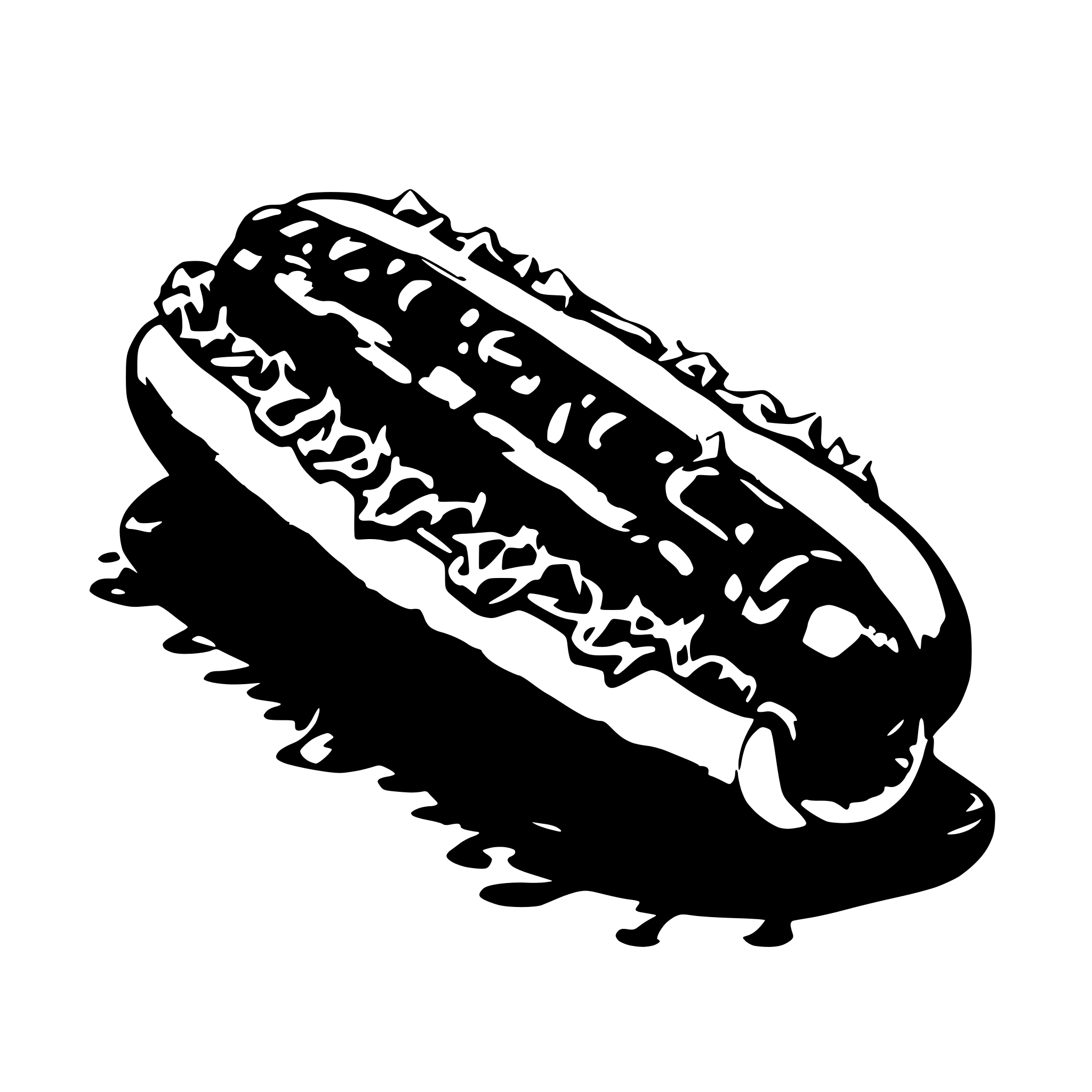 AI-generated SVG of a hot dog