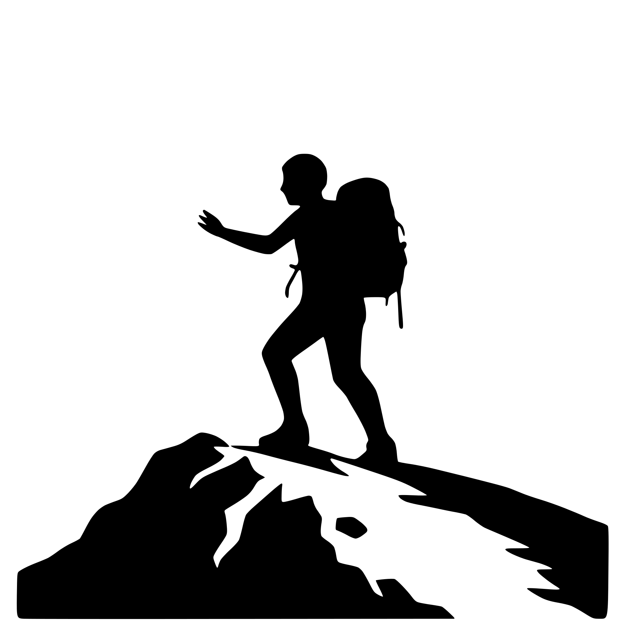 AI-generated SVG of 'mountain climber reaching summit'