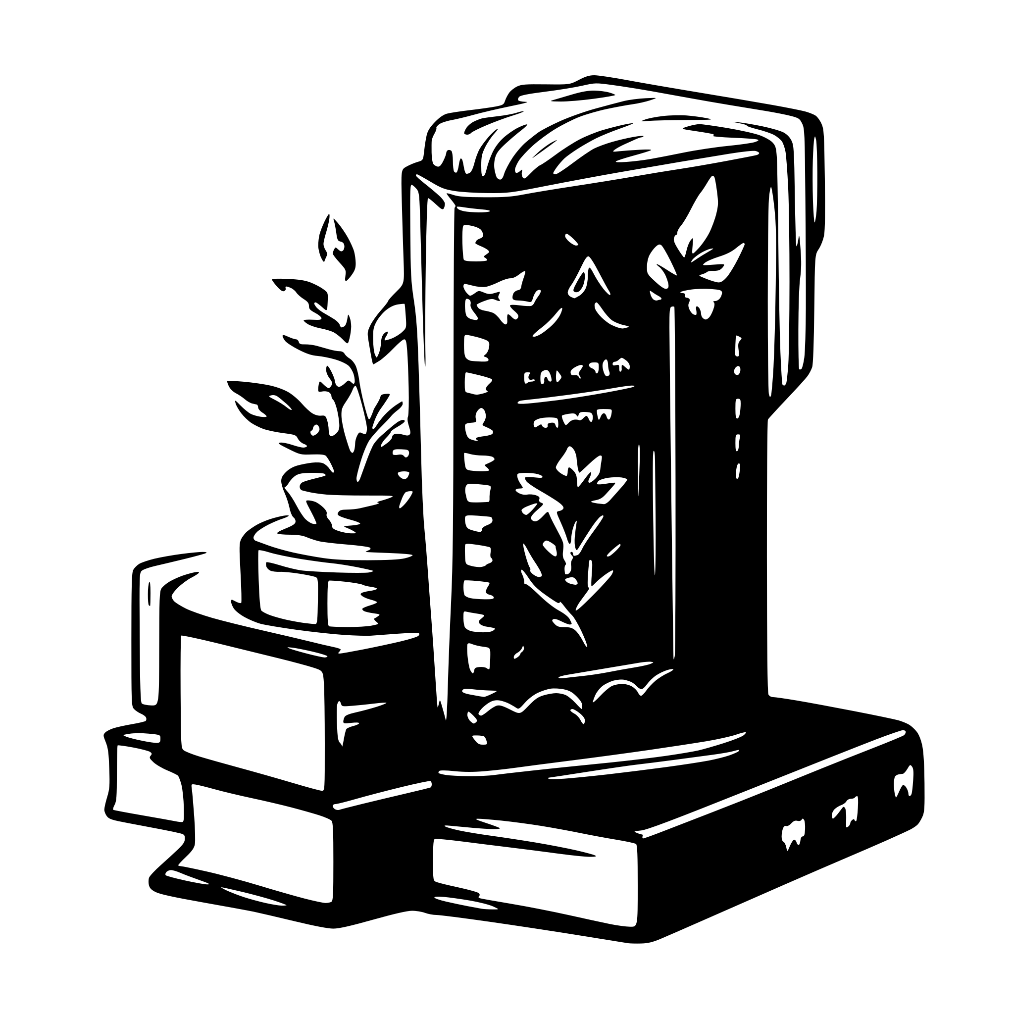 AI-generated SVG of a books