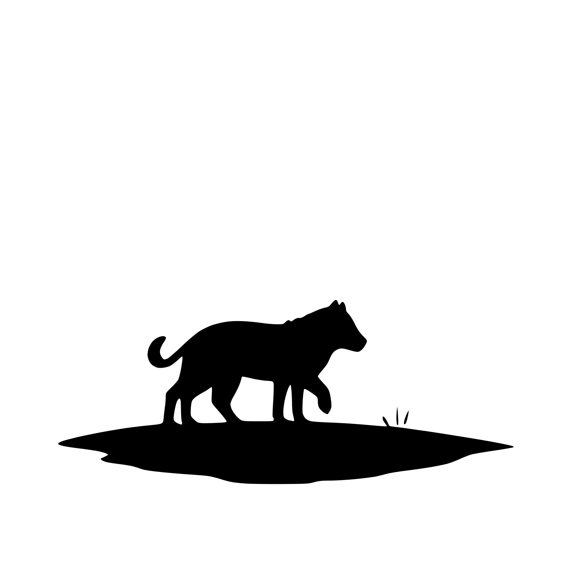 AI-generated SVG of a A Hyena  sihouette