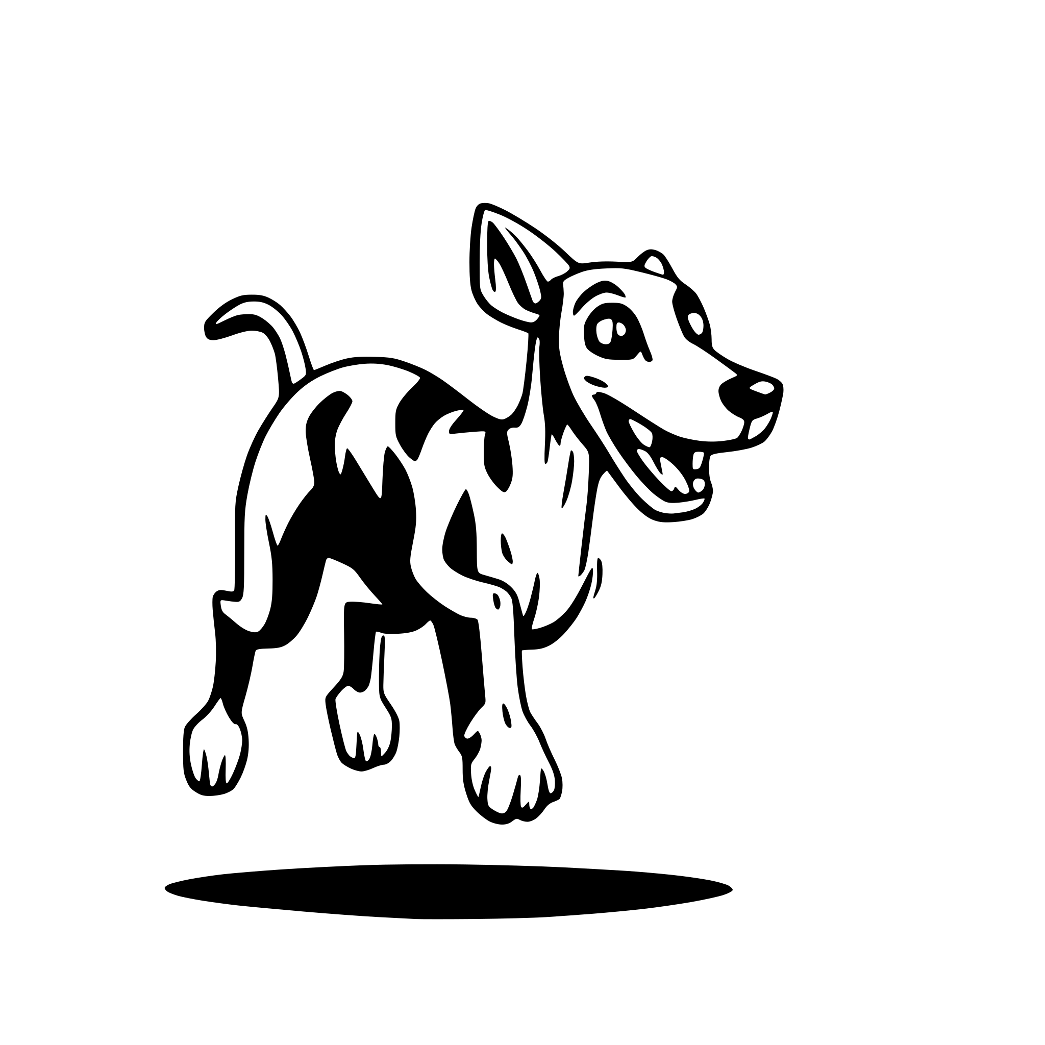 AI-generated SVG of 'A greyhound that is running'