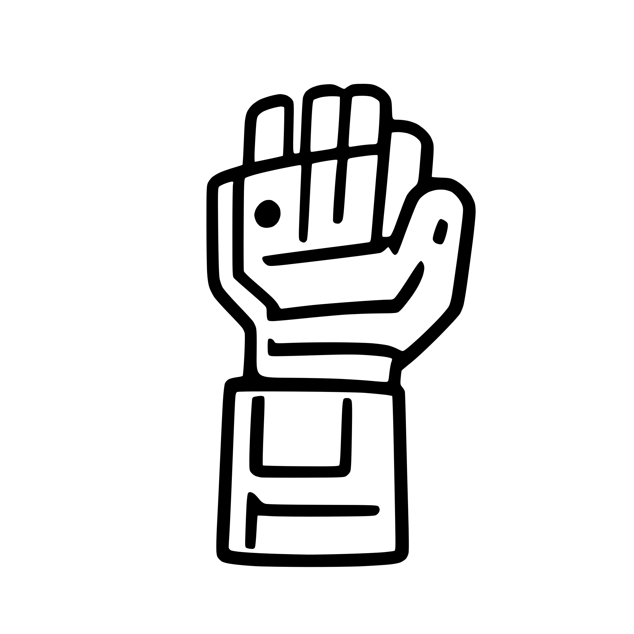 AI-generated SVG of a robot arm punch icon