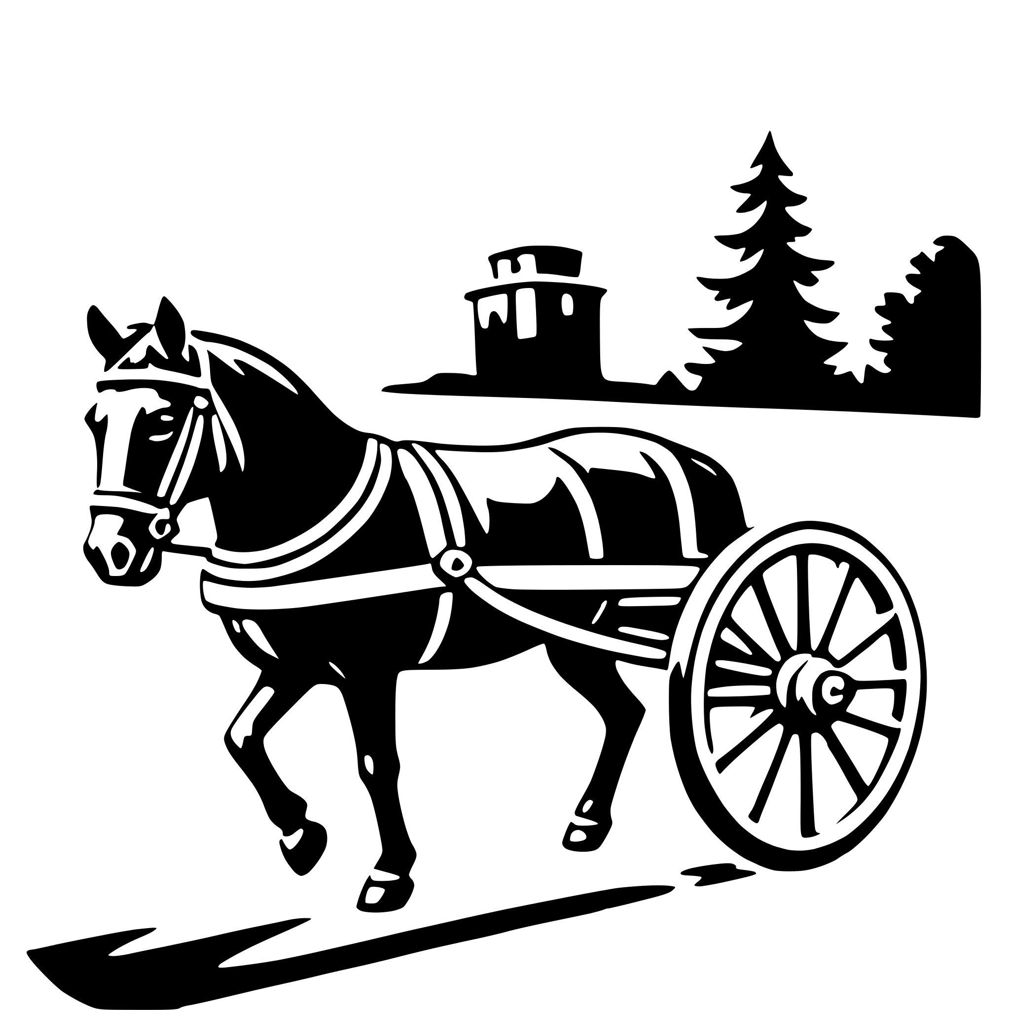 AI-generated SVG of 'horse-drawn carriage'