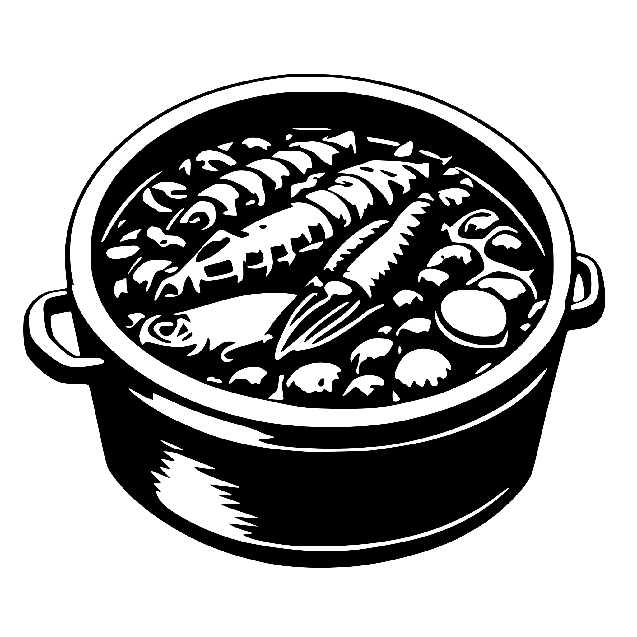 AI-generated SVG of 'seafood boil pot'