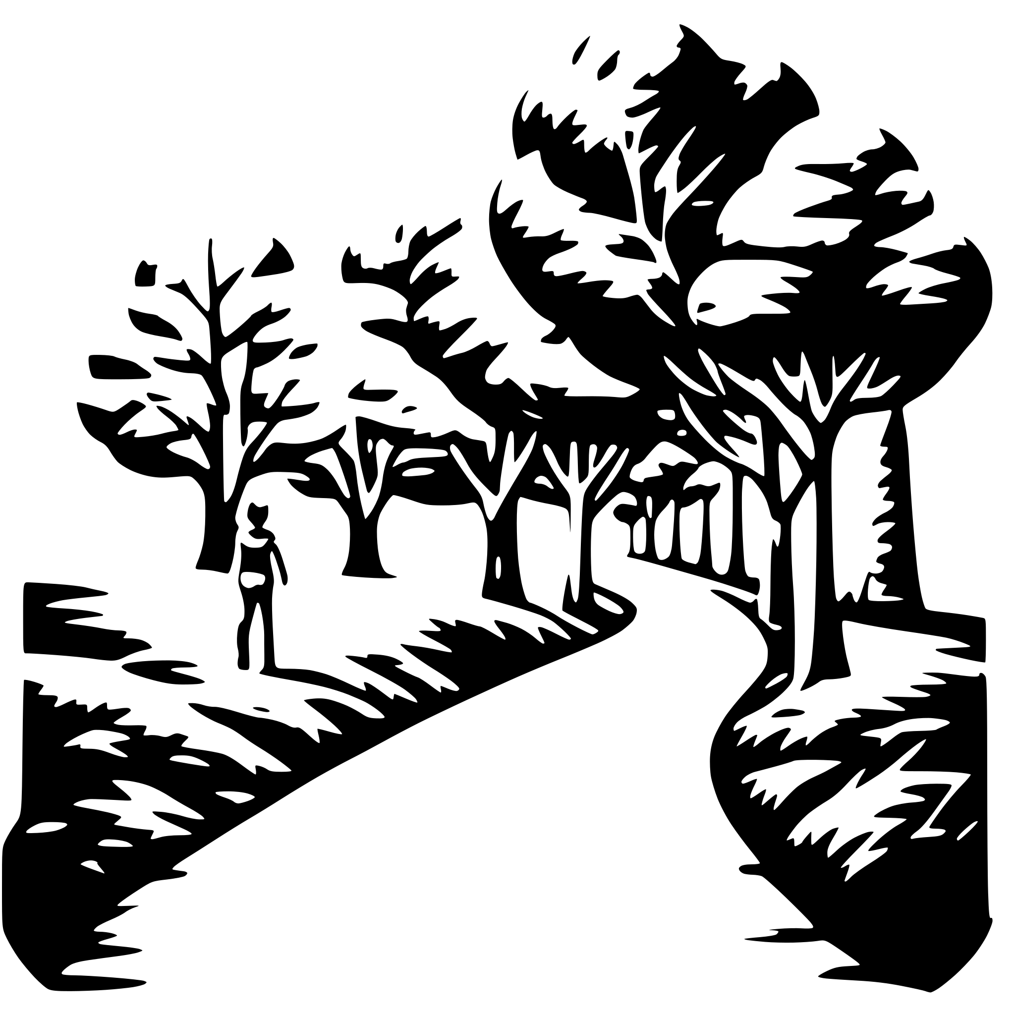 AI-generated SVG of 'running path with trees and audience'