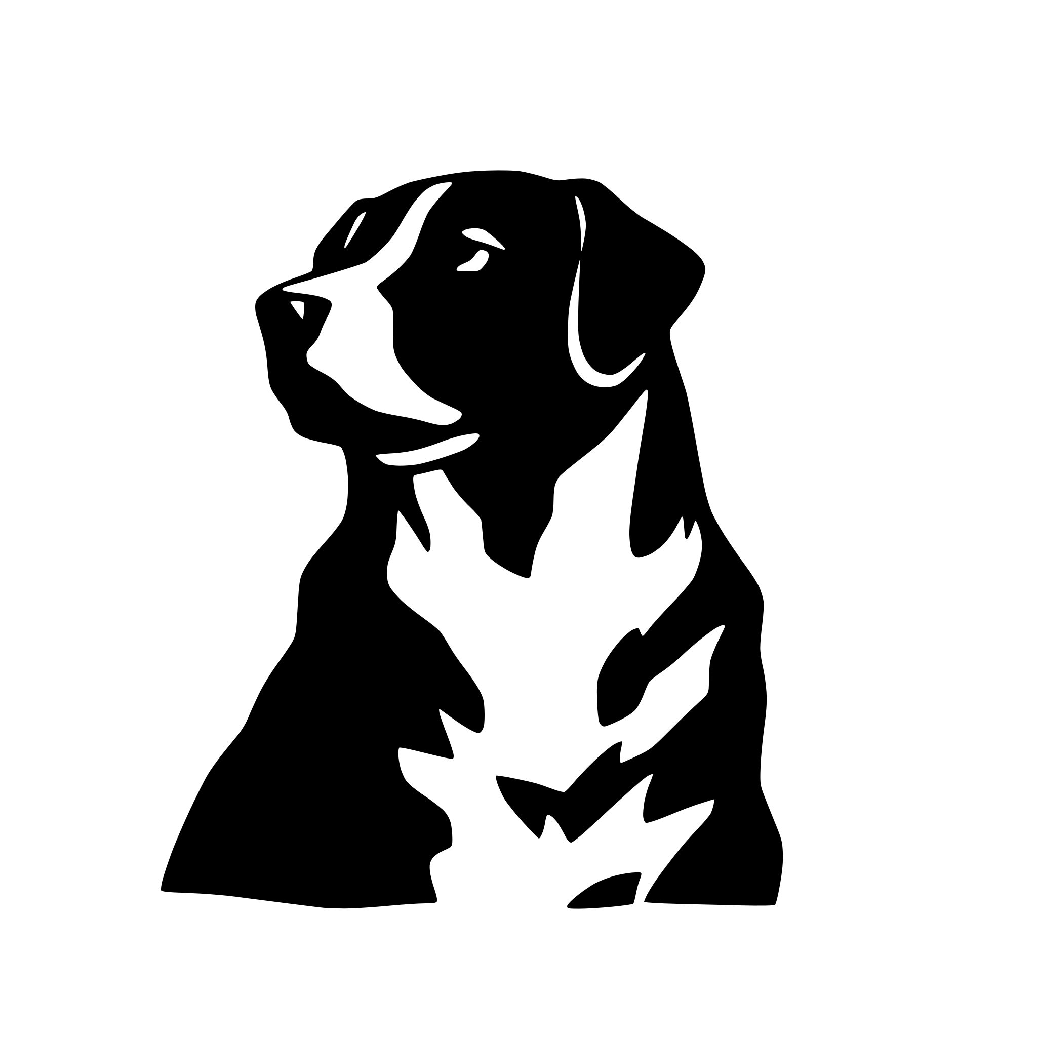 AI-generated SVG of a rottweiler