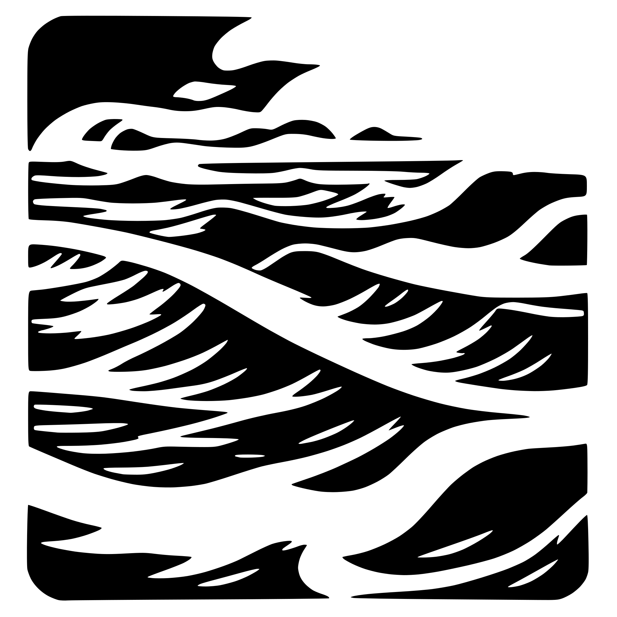 AI-generated SVG of 'Minamalist black and white bordered square with a wave in it.'