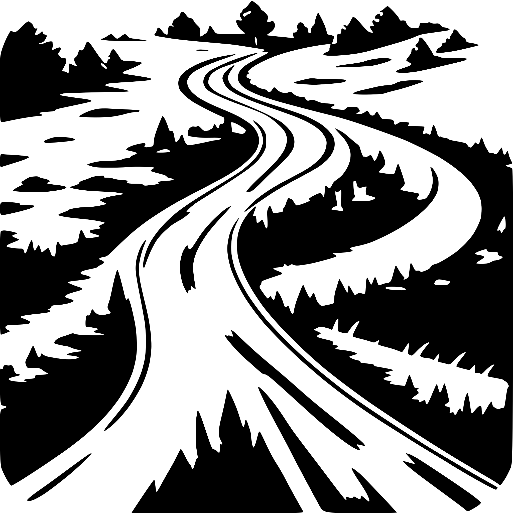 AI-generated SVG of a Road Bifurcation in P Shape
