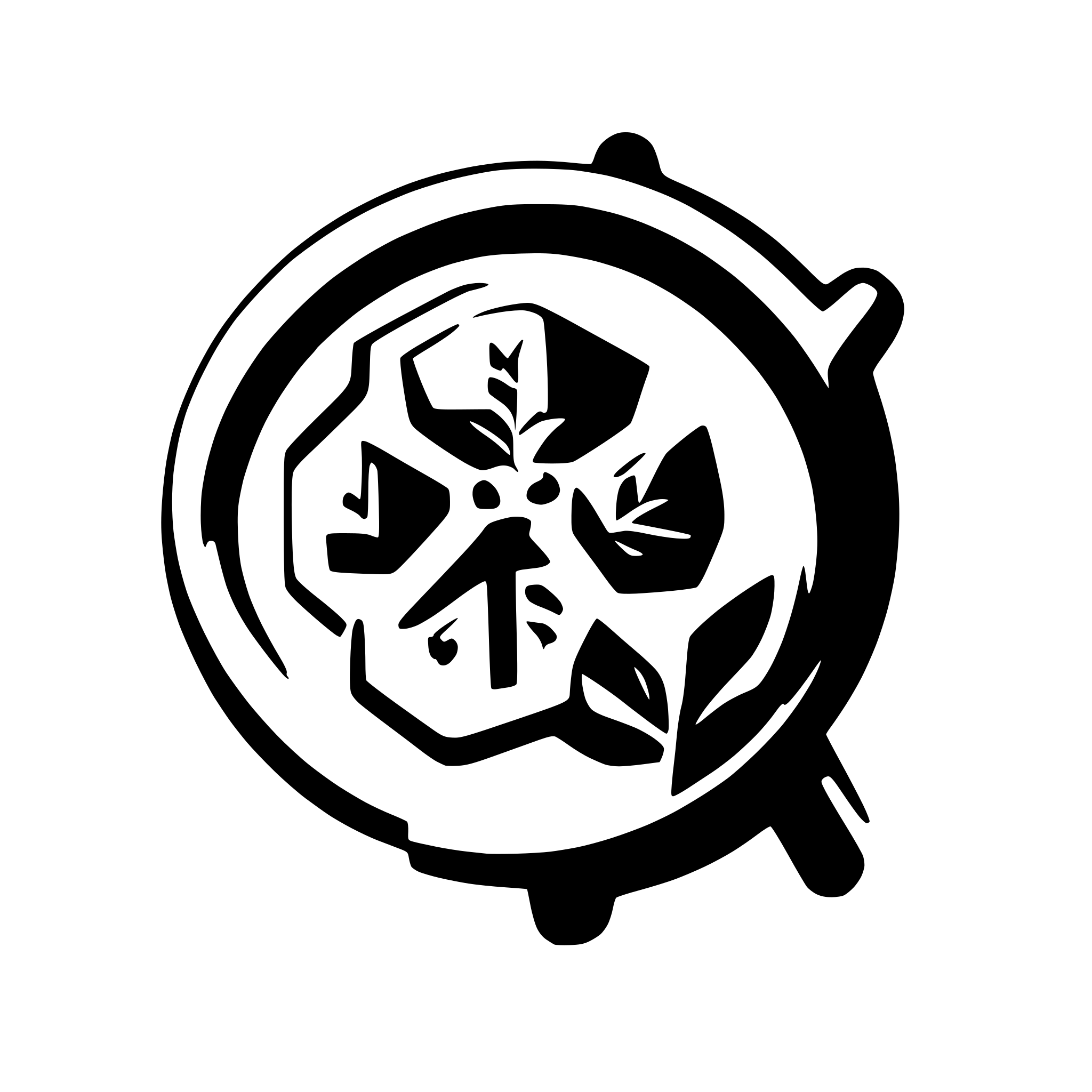 AI-generated SVG of a logo epidemic virus map