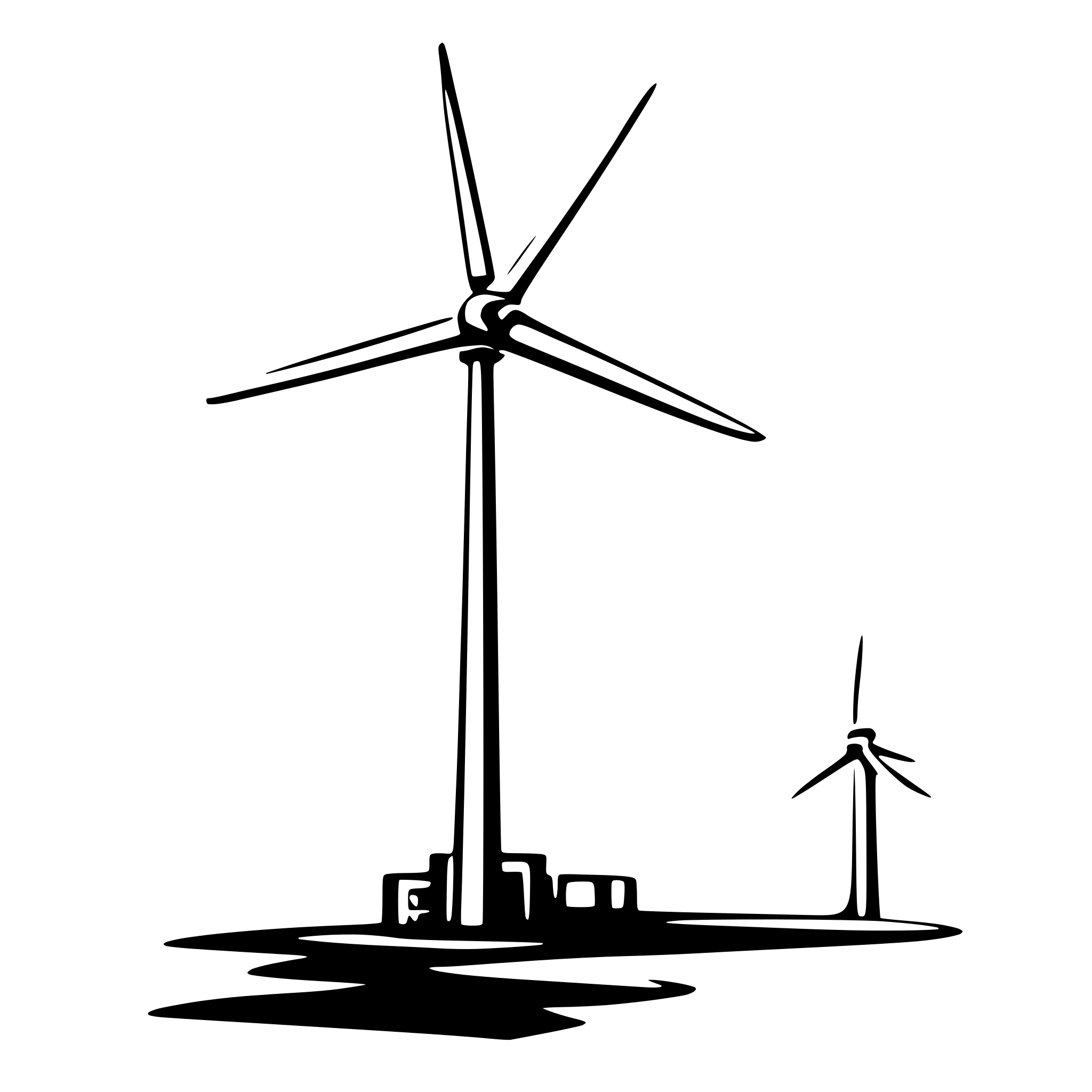 AI-generated SVG of a An single offshore wind turbine with three blades and a monopile foundation AI-generated SVG of a An single offshore wind turbine with three blades and a monopile foundation