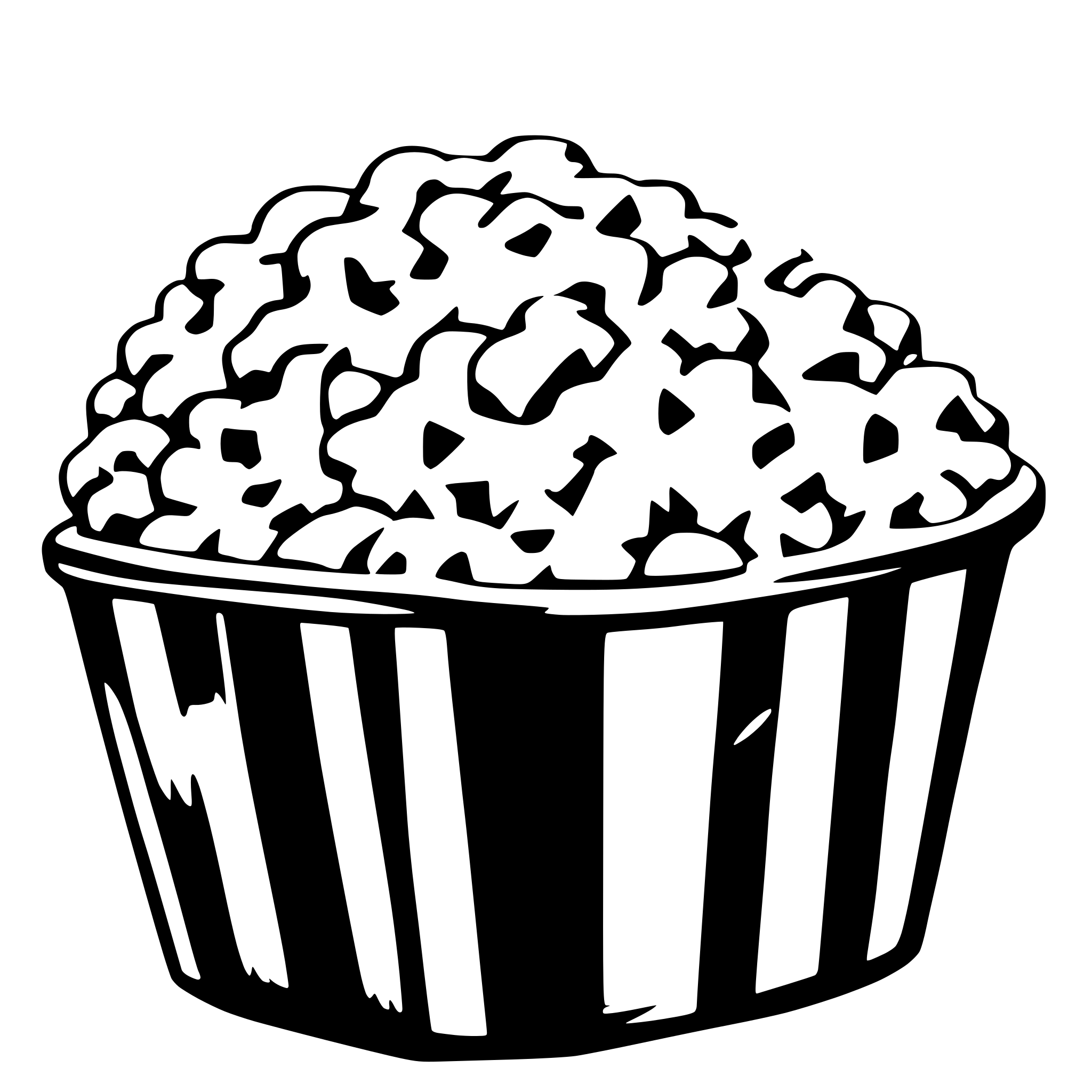 AI-generated SVG of a popcorn