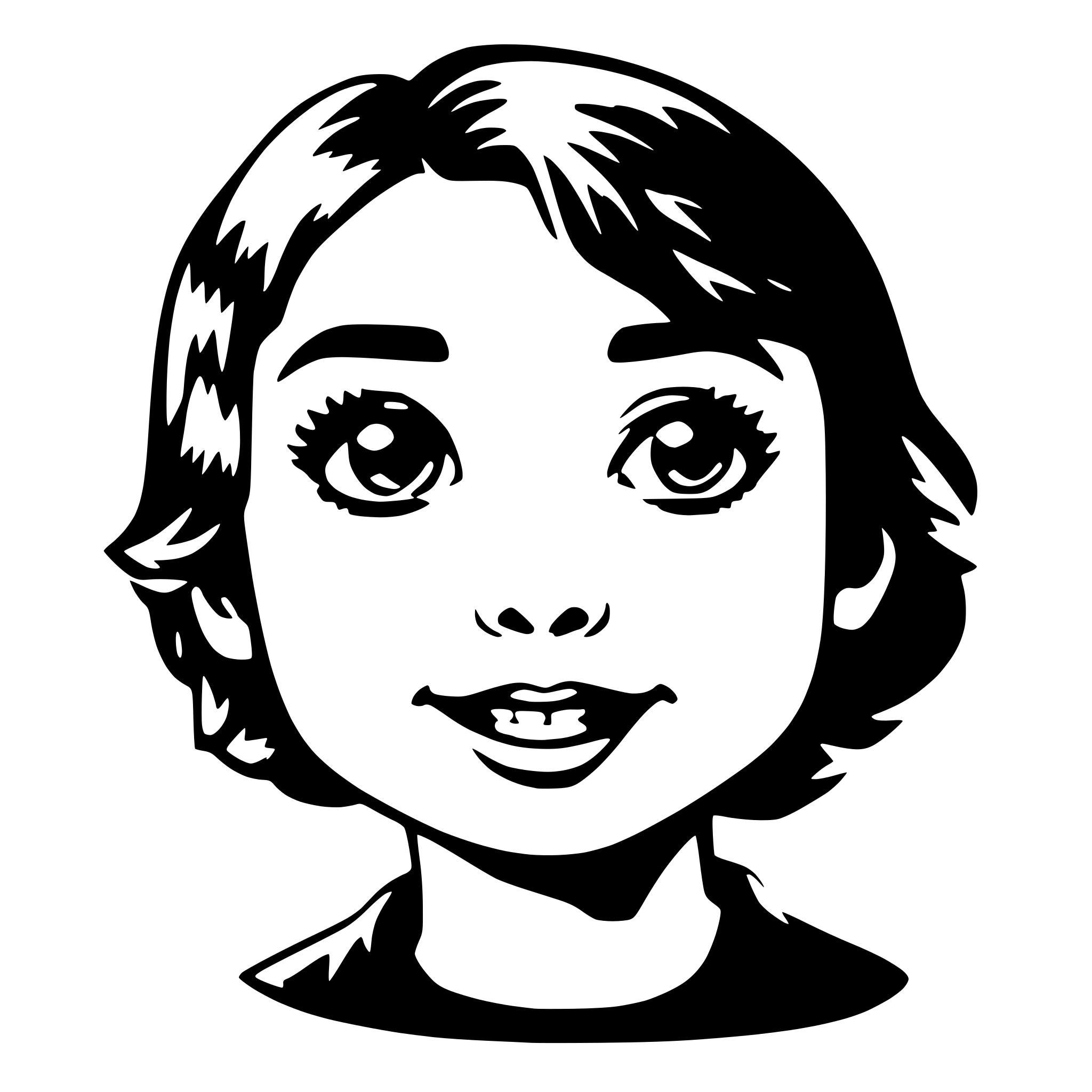 AI-generated SVG of 'cute face'