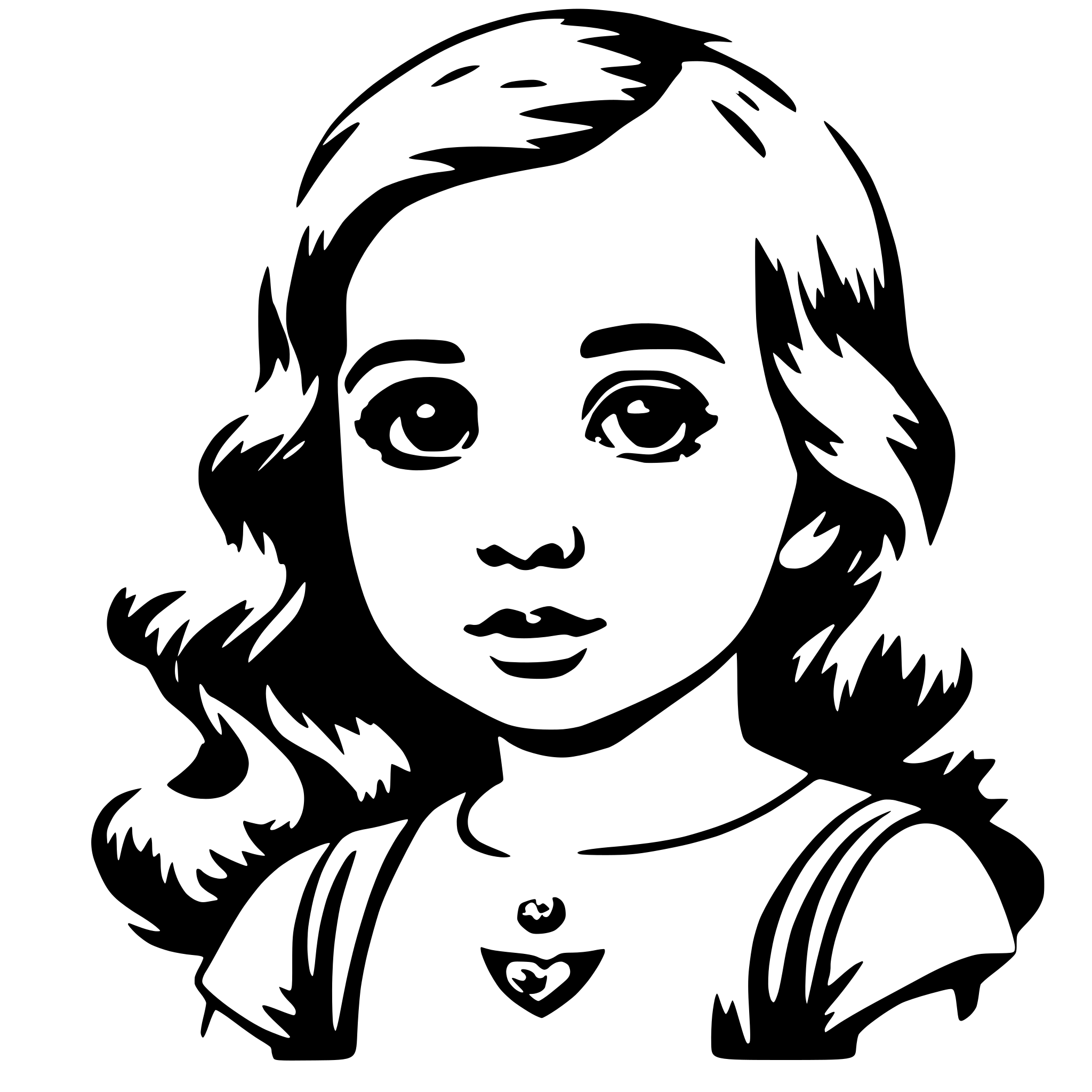 AI-generated SVG of a baby girl