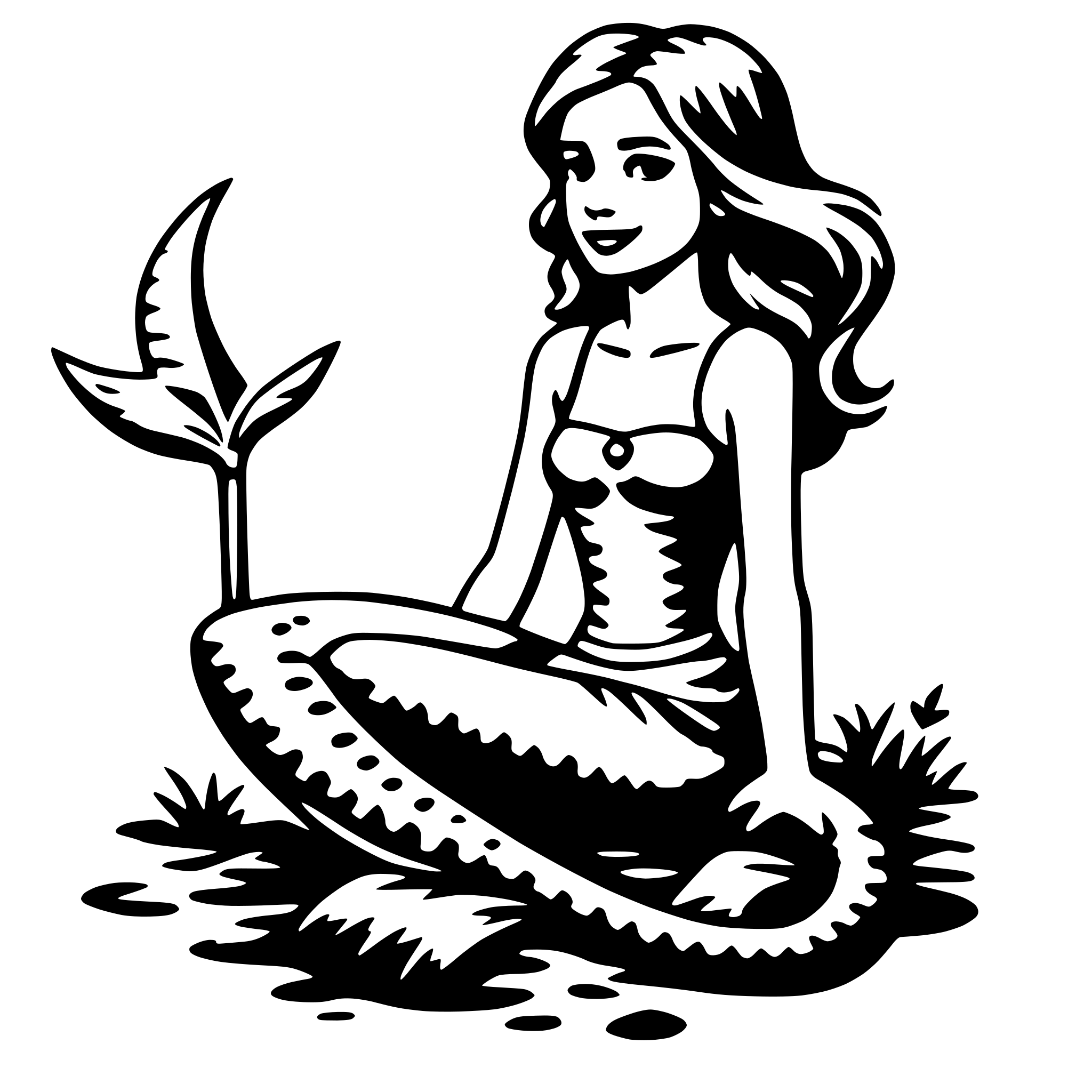 AI-generated SVG of 'mermaid'