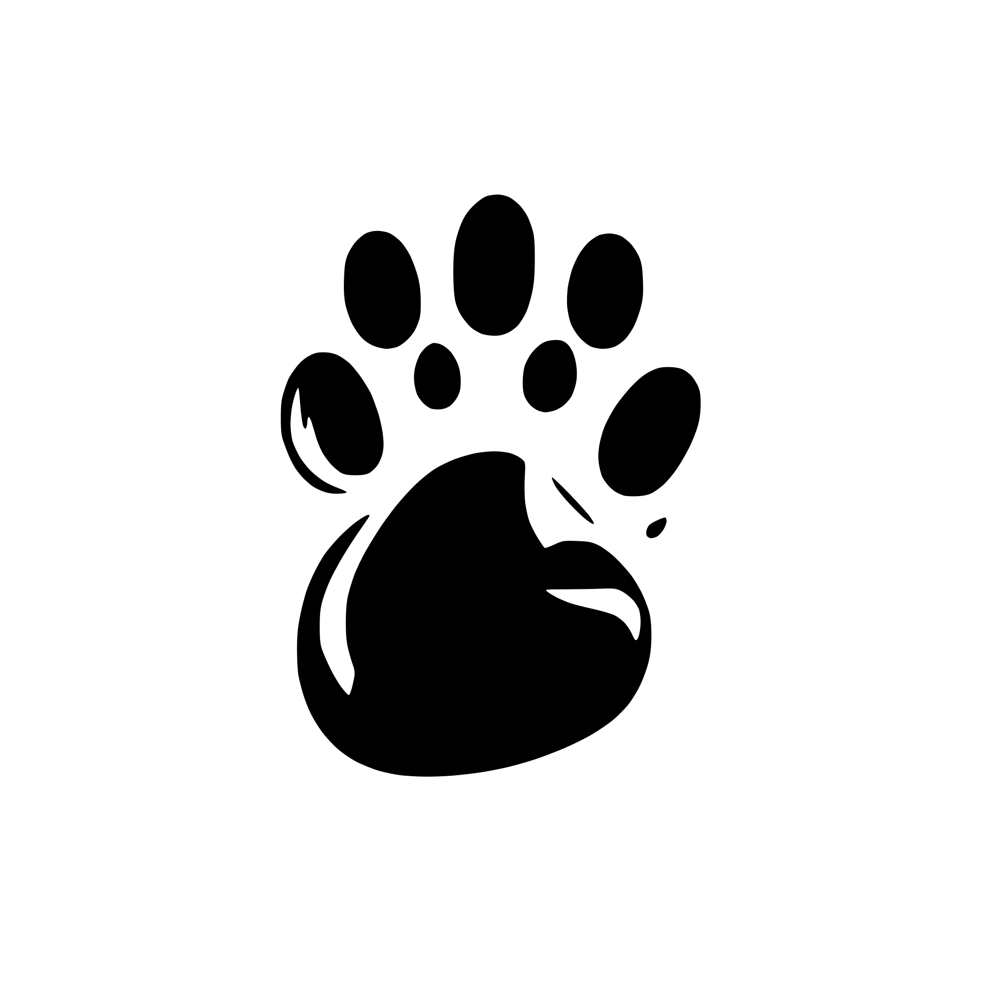 AI-generated SVG of 'dog paw track'