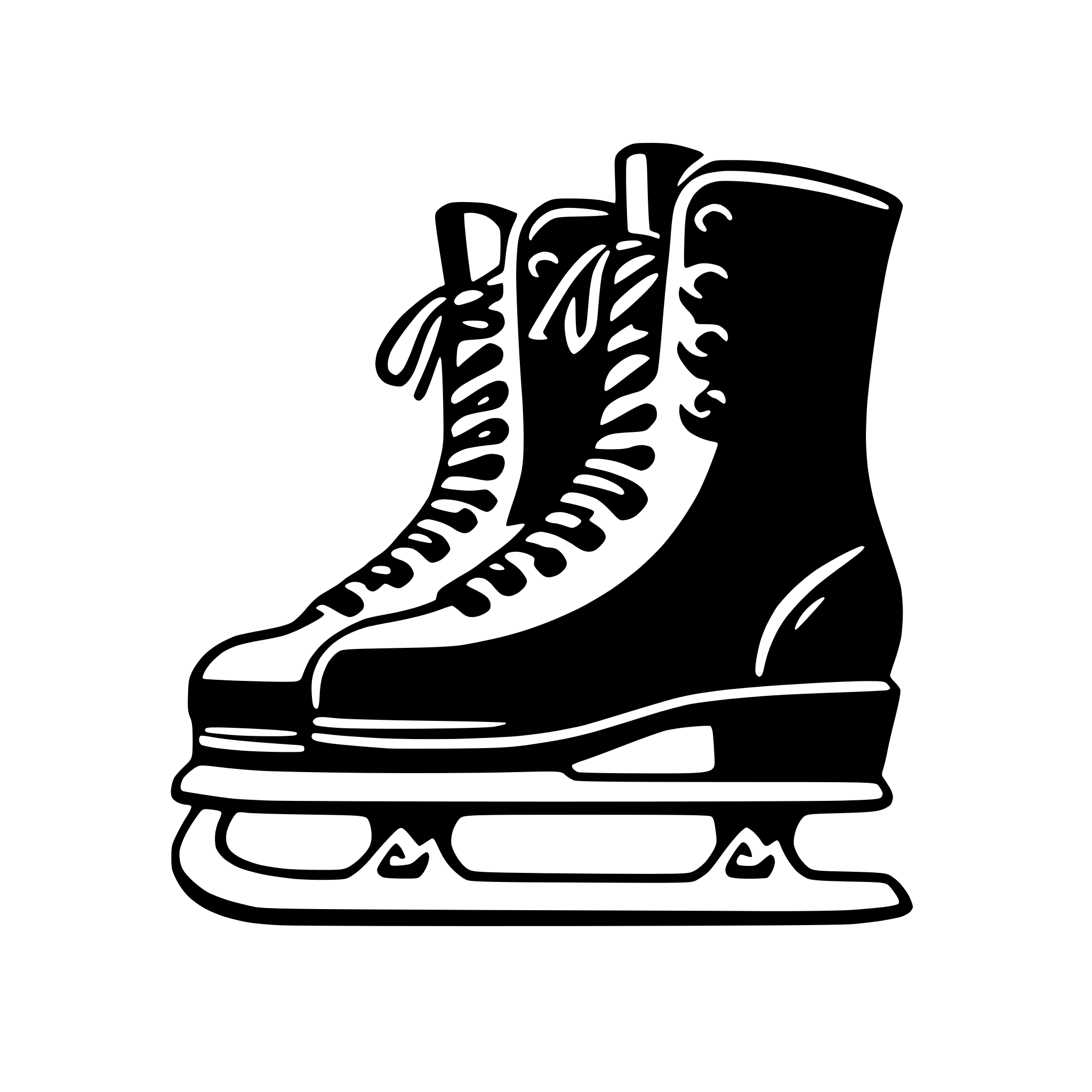 AI-generated SVG of a ice skates