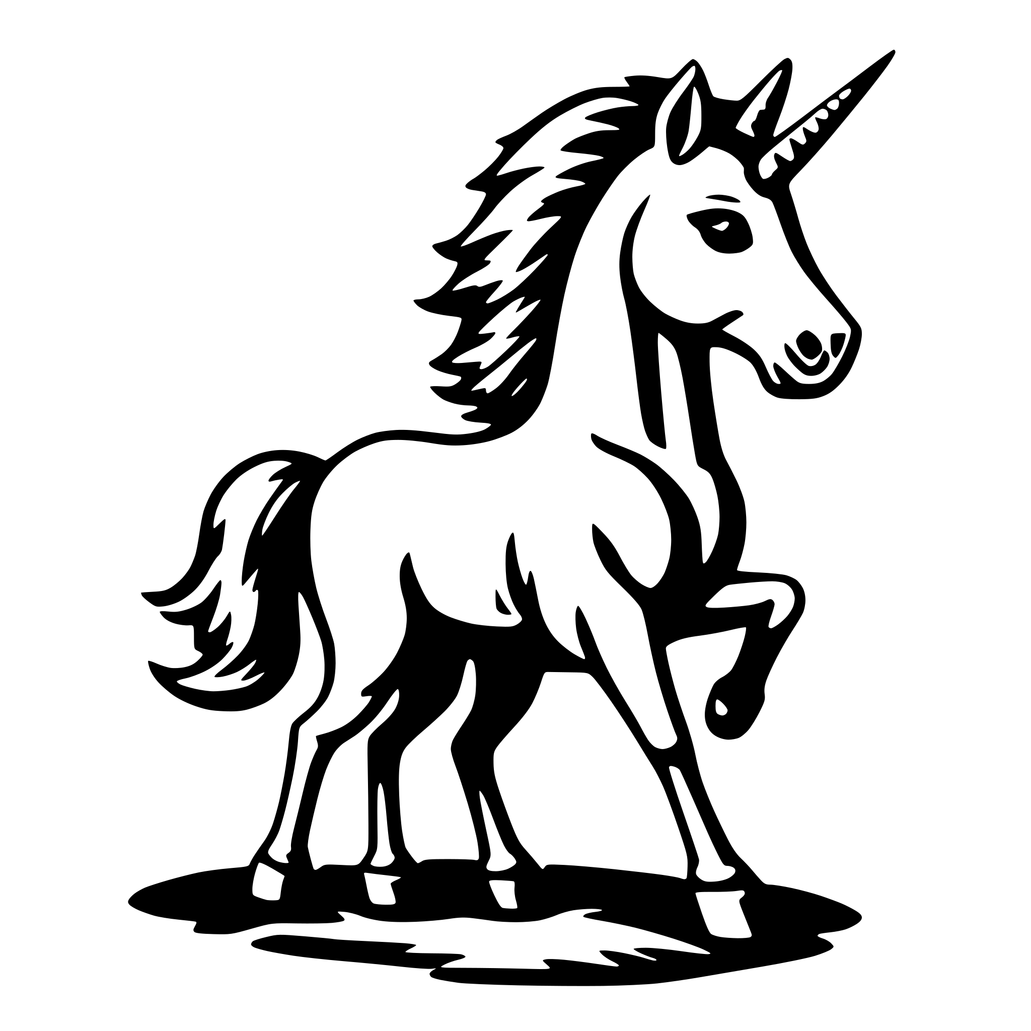 AI-generated SVG of a unicorn