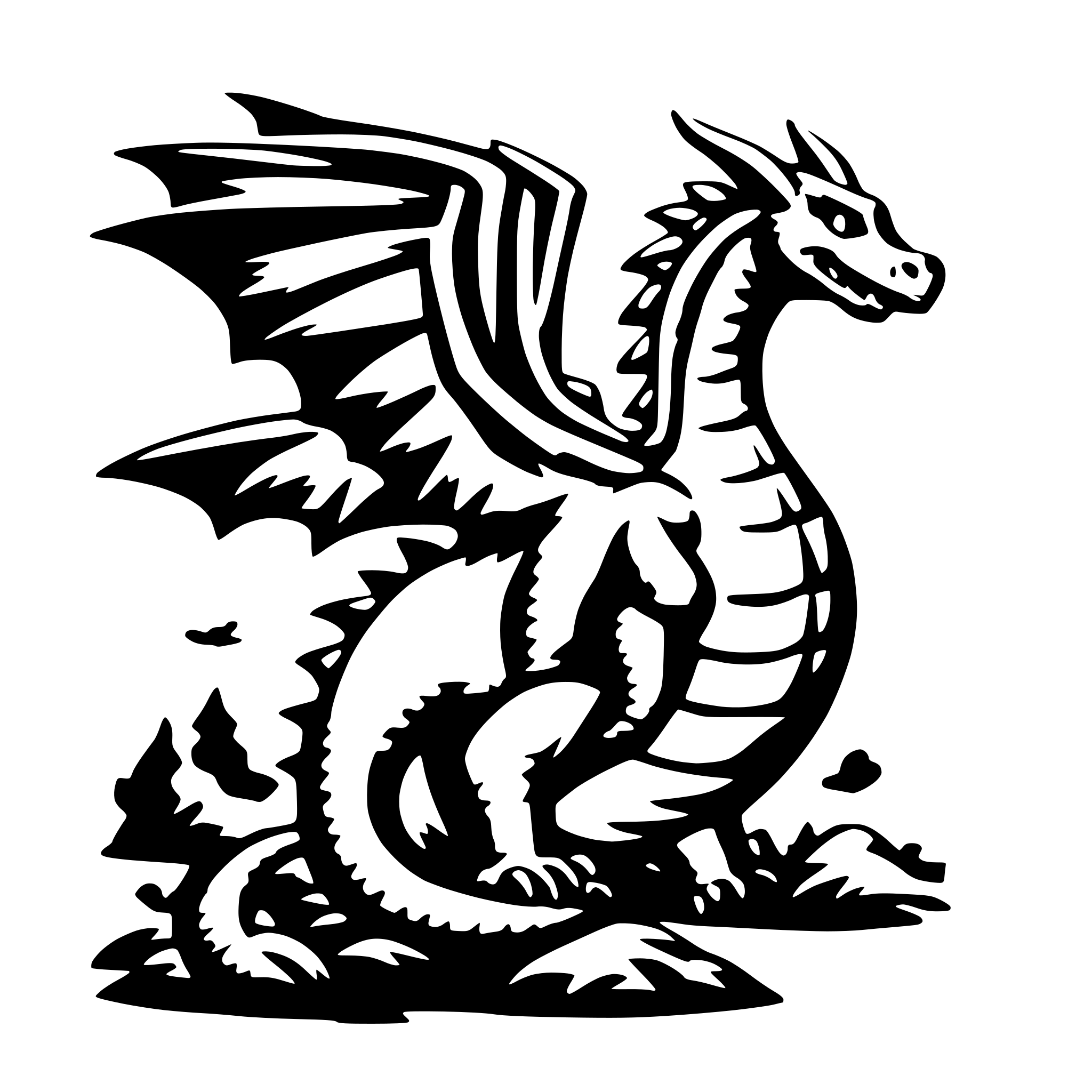 AI-generated SVG of 'dragon flight'