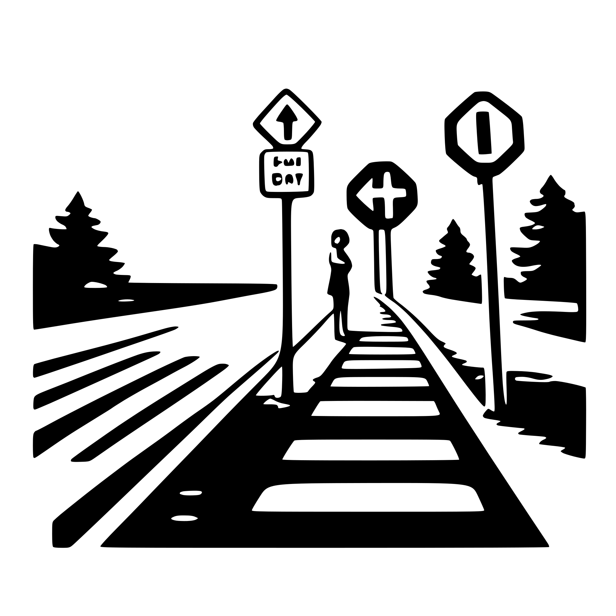 AI-generated SVG of a crosswalk sign