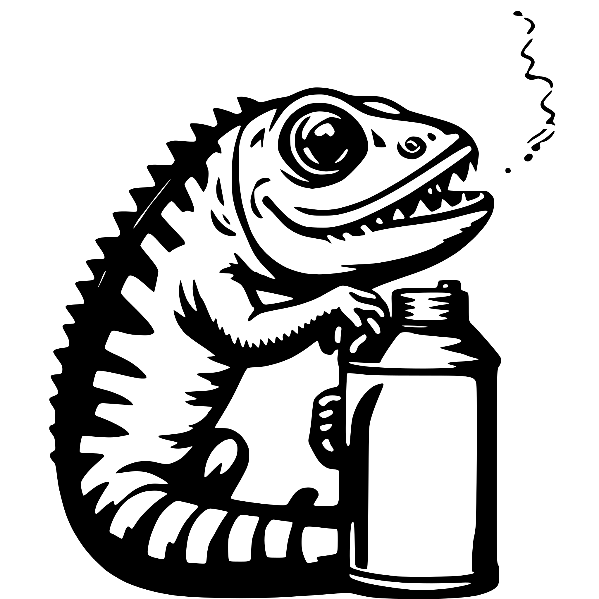 AI-generated SVG of a chameleon with spraycan