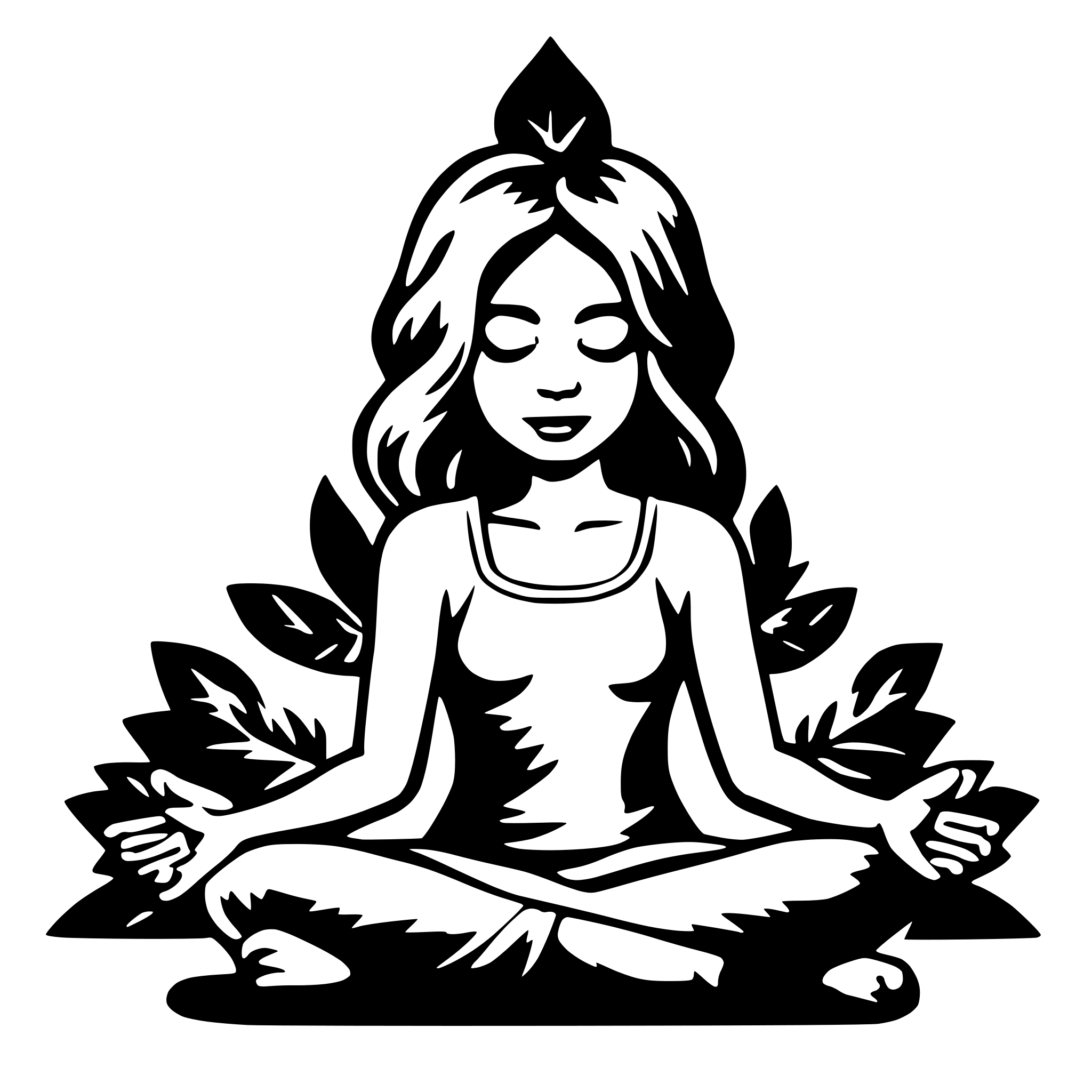 AI-generated SVG of 'yoga sleep'