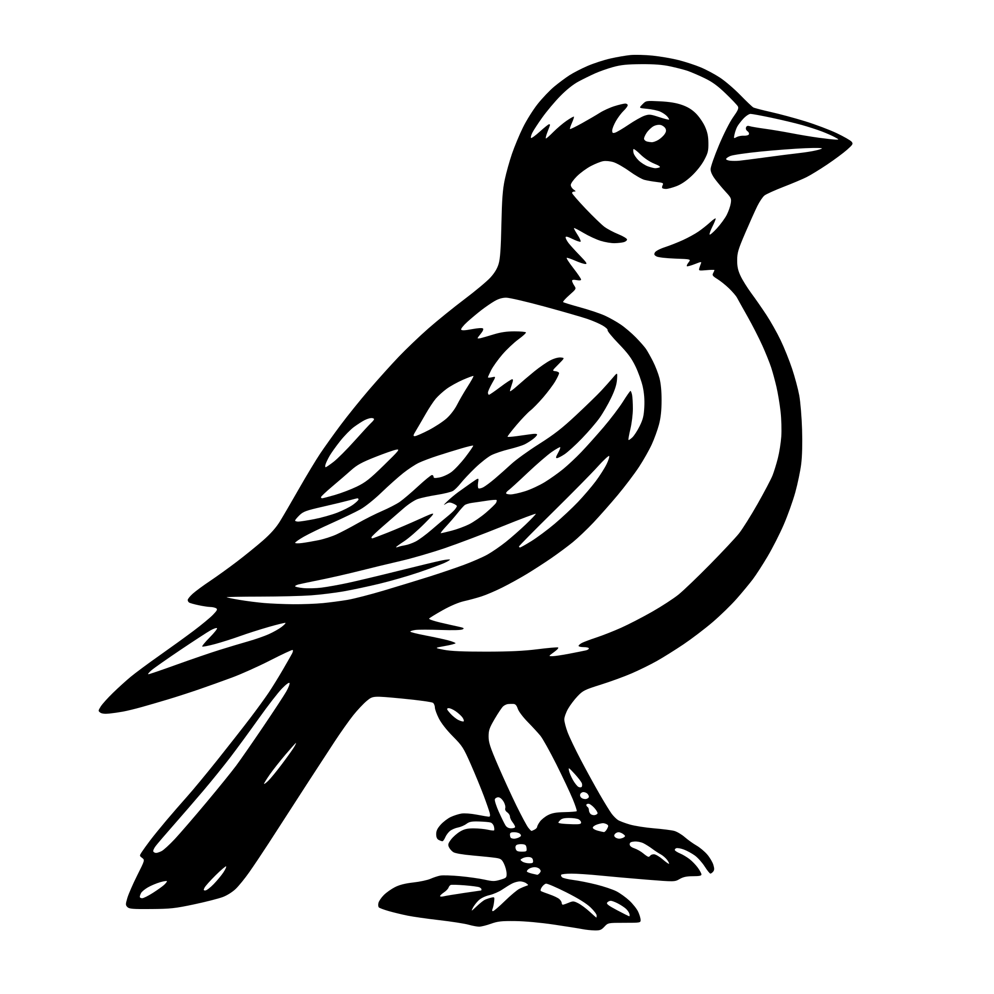 AI-generated SVG of a bird