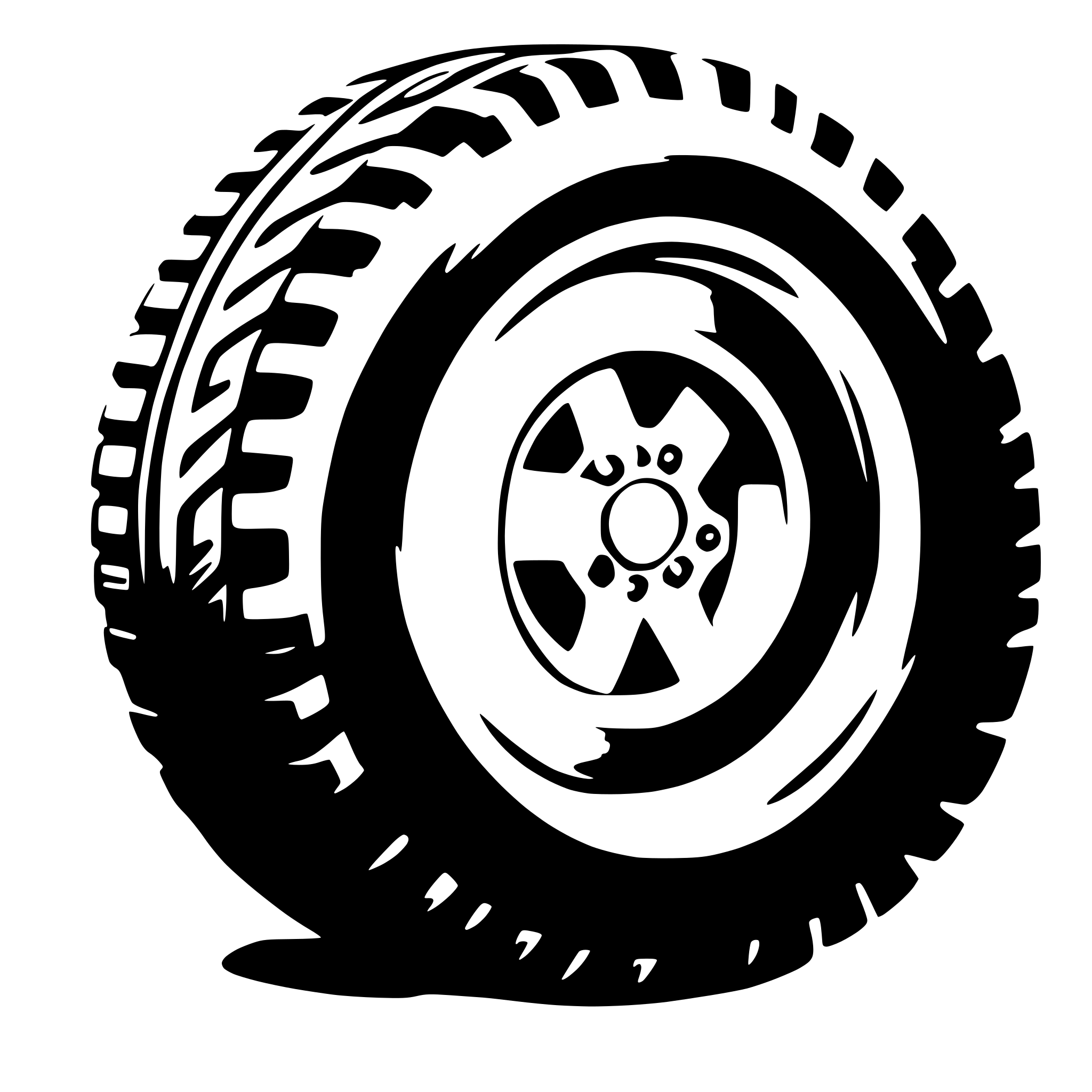 AI-generated SVG of a tire