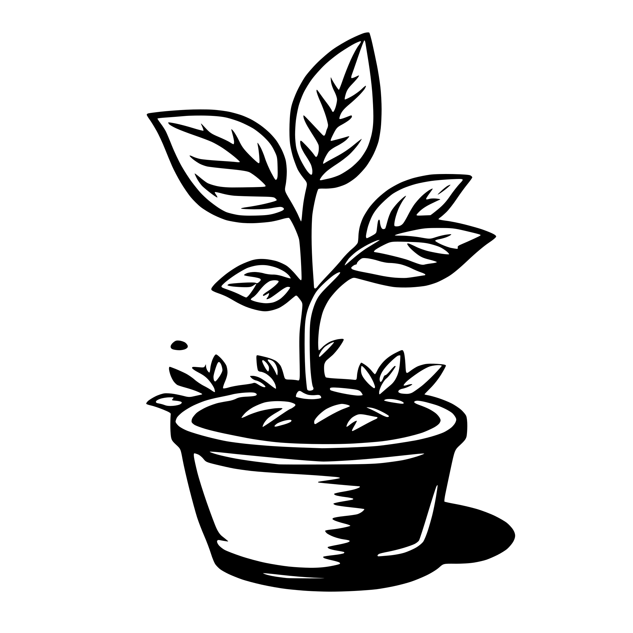 AI-generated SVG of 'plant seedling'