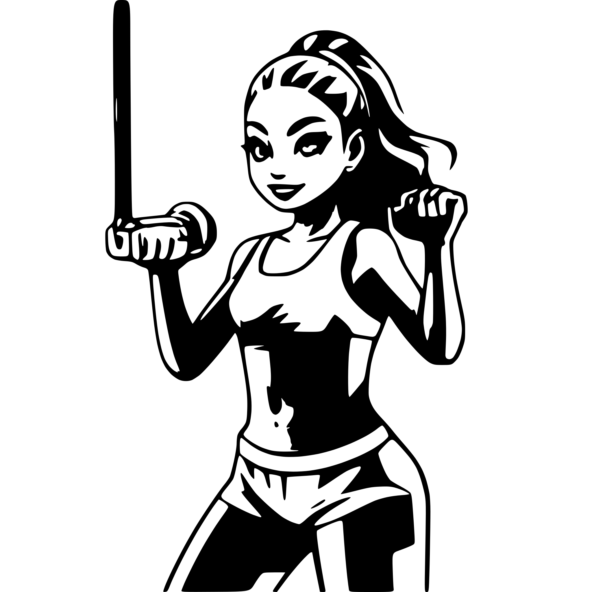 AI-generated SVG of a black woman working out