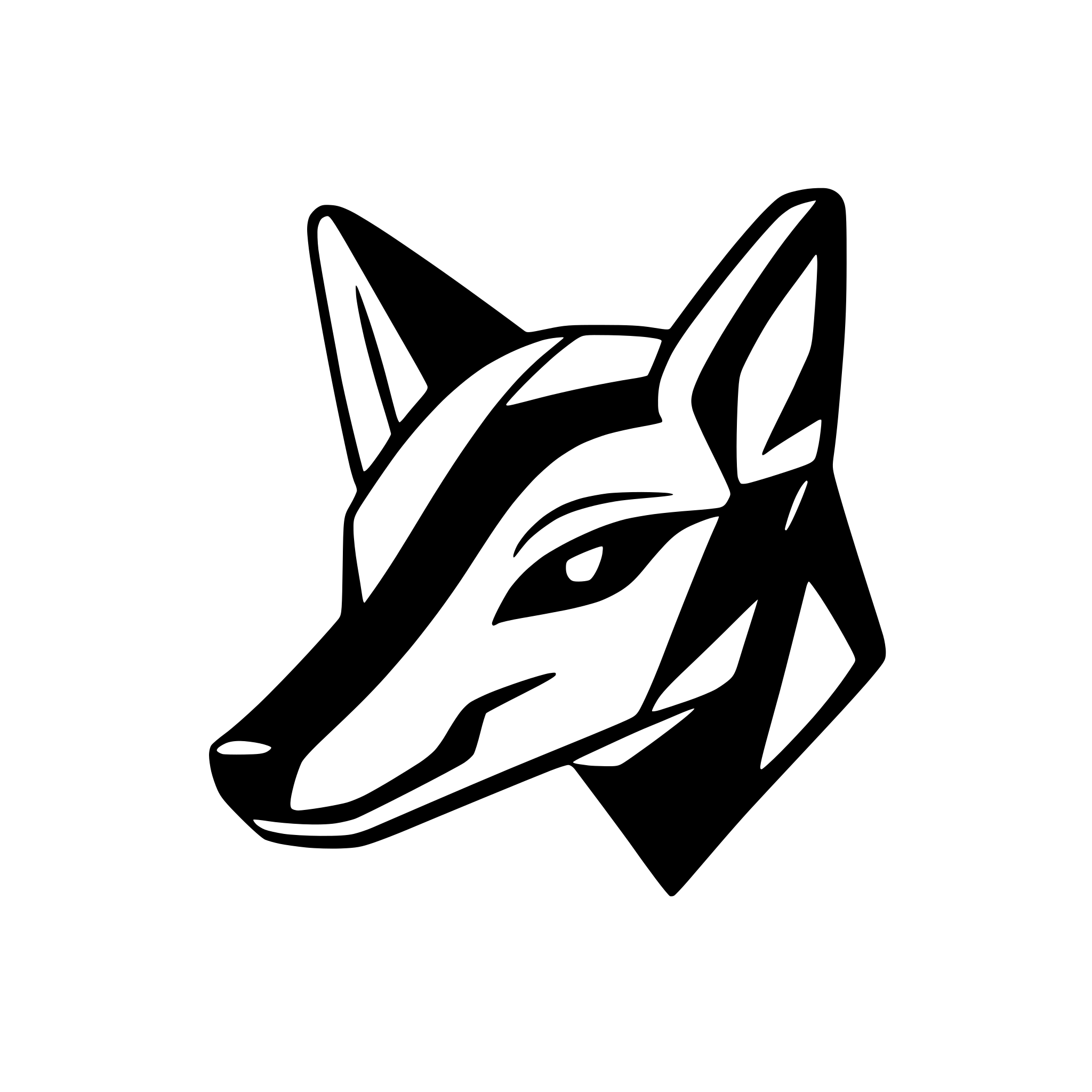 AI-generated SVG of a geometric fox, no background