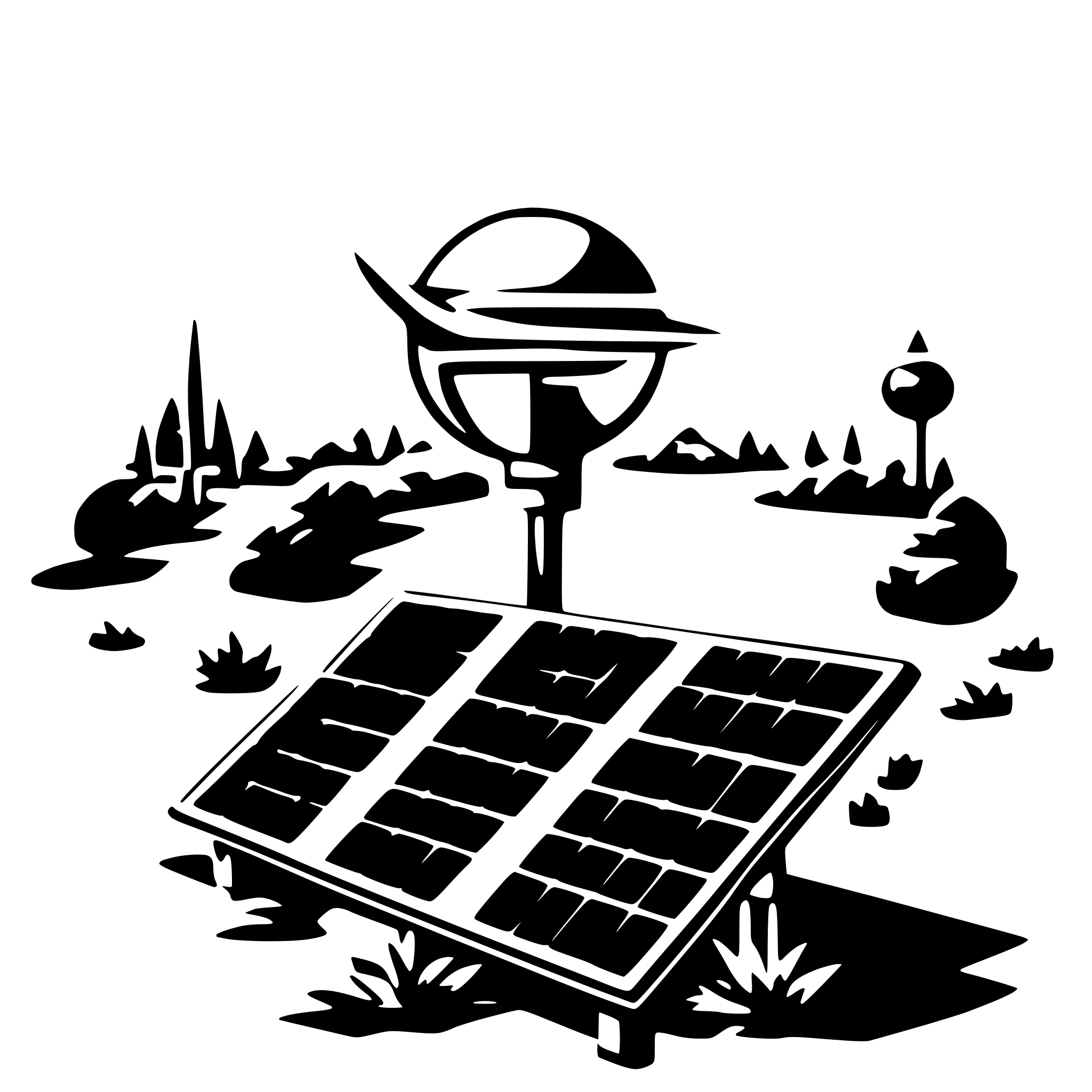 AI-generated SVG of 'solar panel and sun'