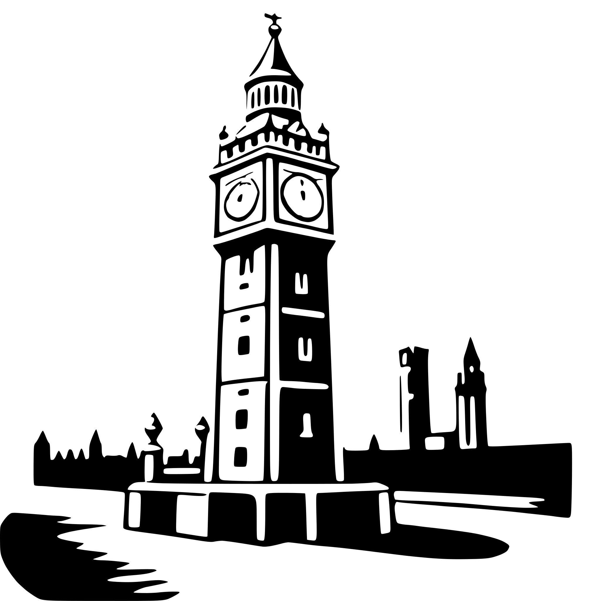 AI-generated SVG of a big ben
