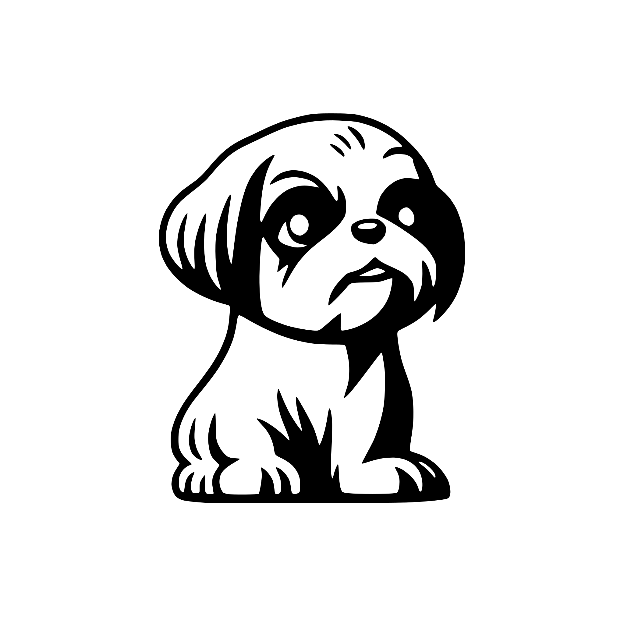 AI-generated SVG of 'shih tzu, sweet puppy'
