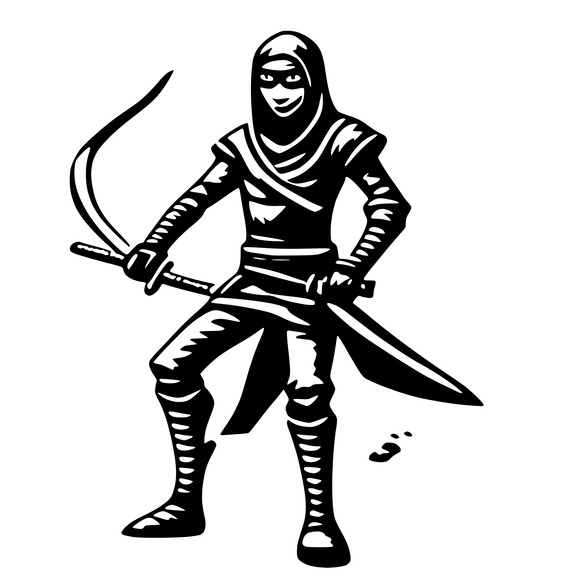 AI-generated SVG of a ninja