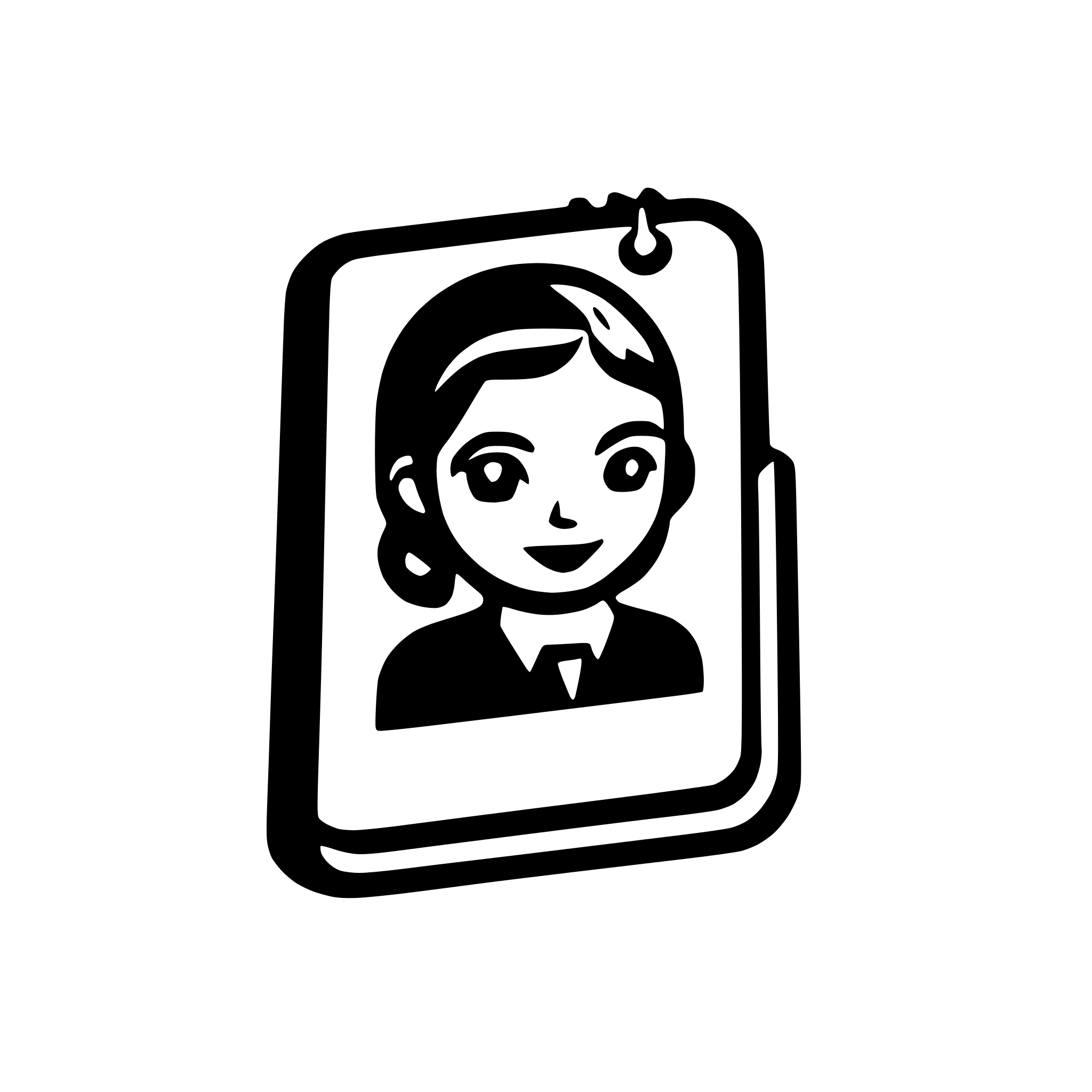 AI-generated SVG of a Icons that look like AI is writing notes on a notepad