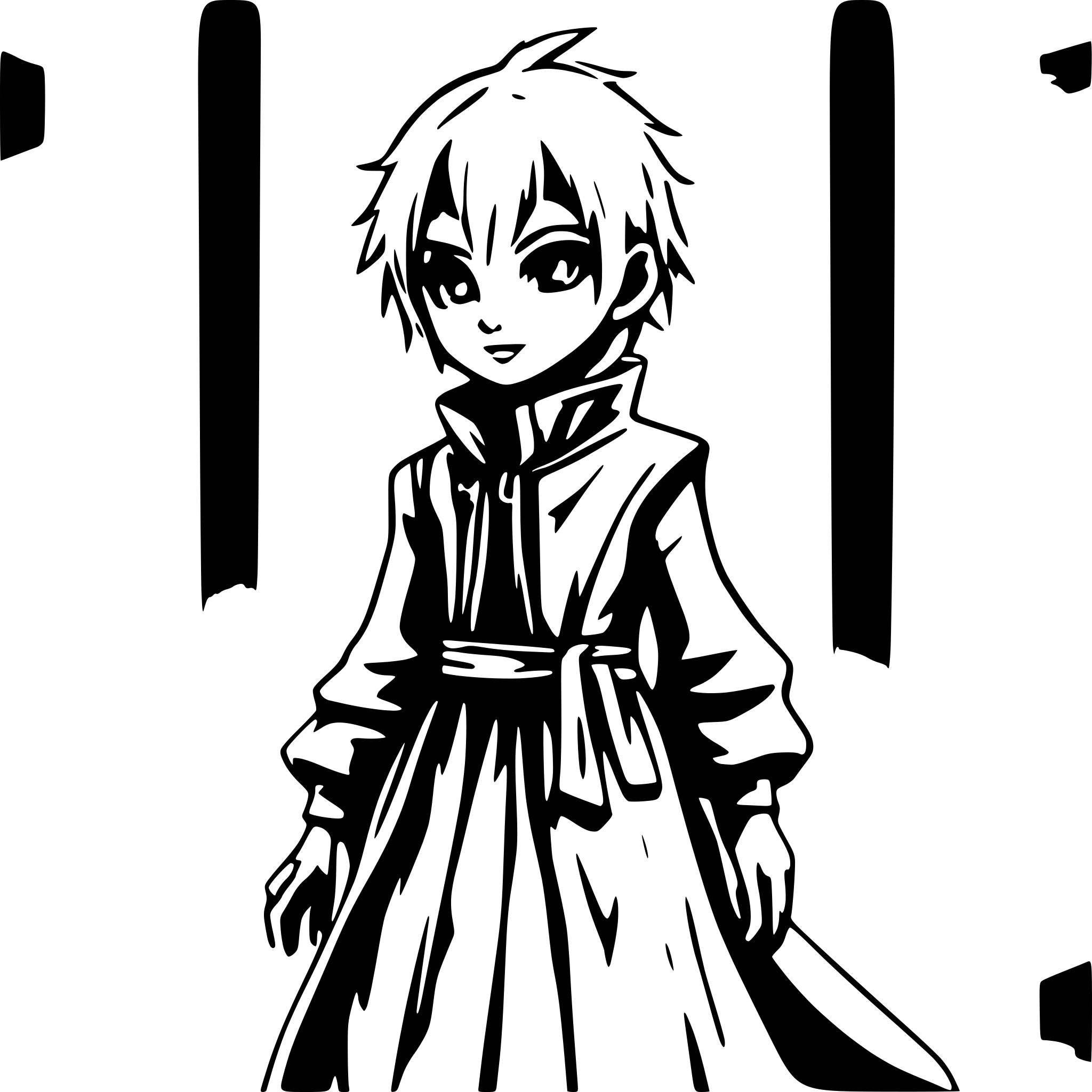 AI-generated SVG of a Young archmage who walk straight
