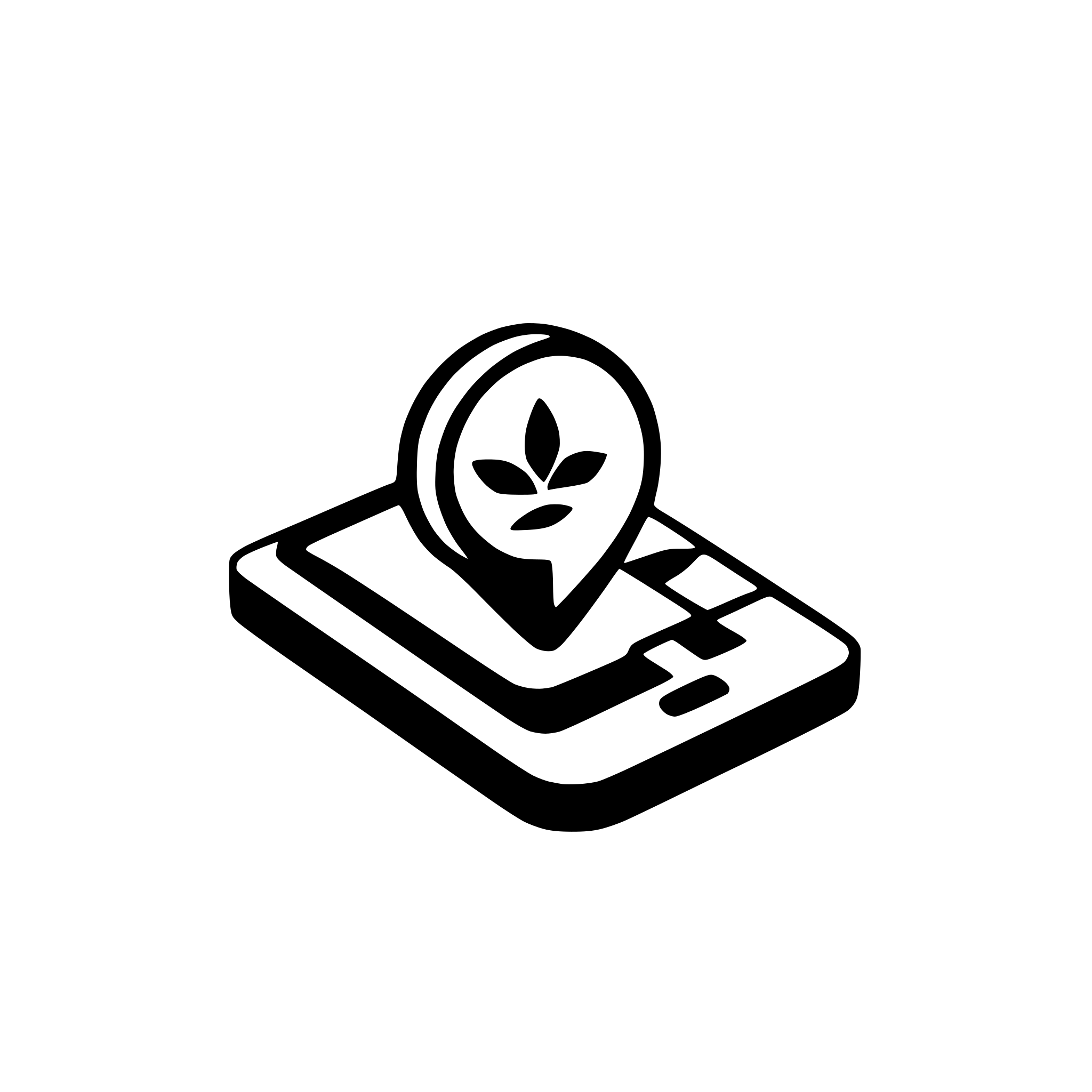 AI-generated SVG of a smartphone isometric with maps icon
