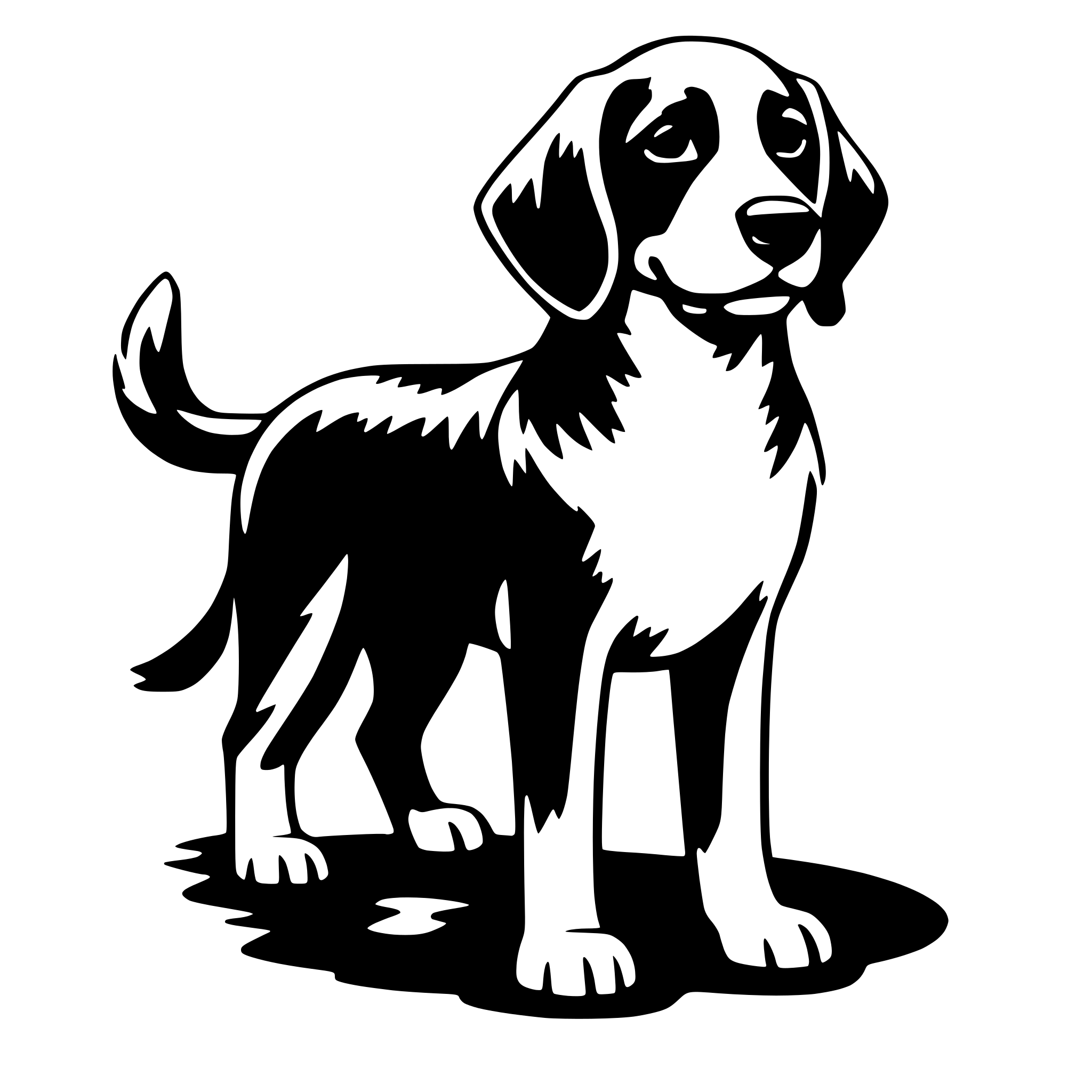 AI-generated SVG of a dog