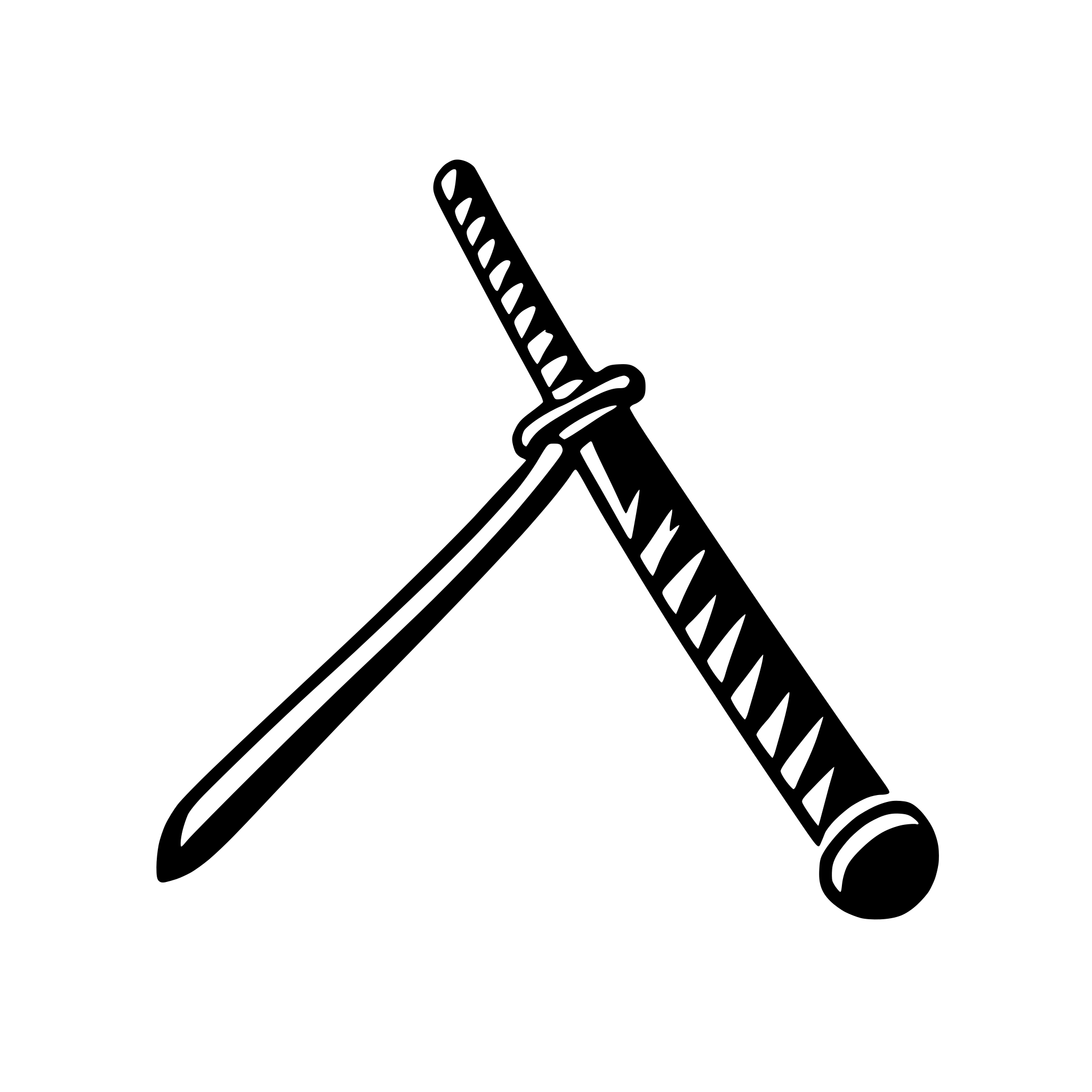 AI-generated SVG of a icon of samurai katana