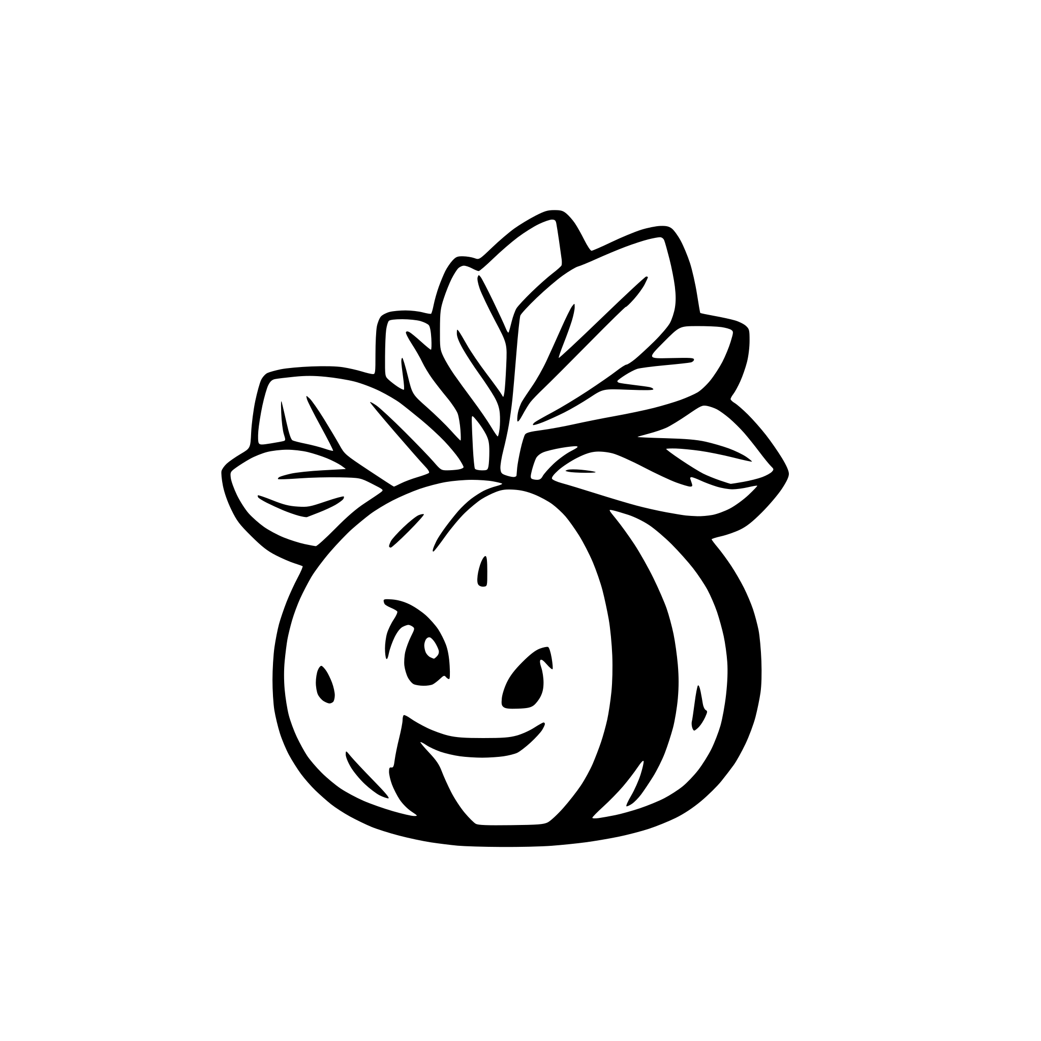 AI-generated SVG of a pumpkin with flowers